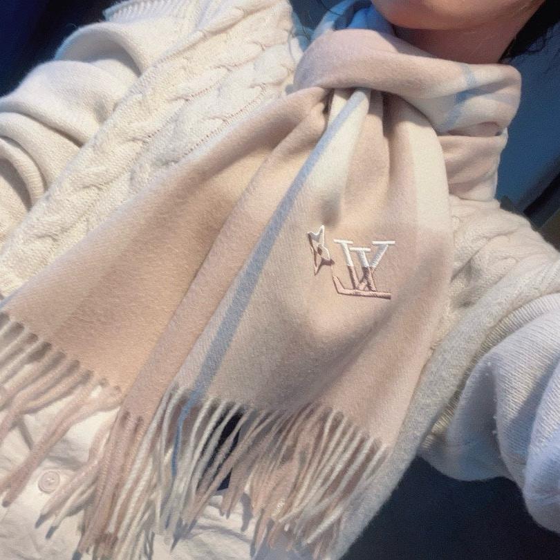 SCARF 185 CM IN LIGHT PINK CASHMERE 387891 mysite