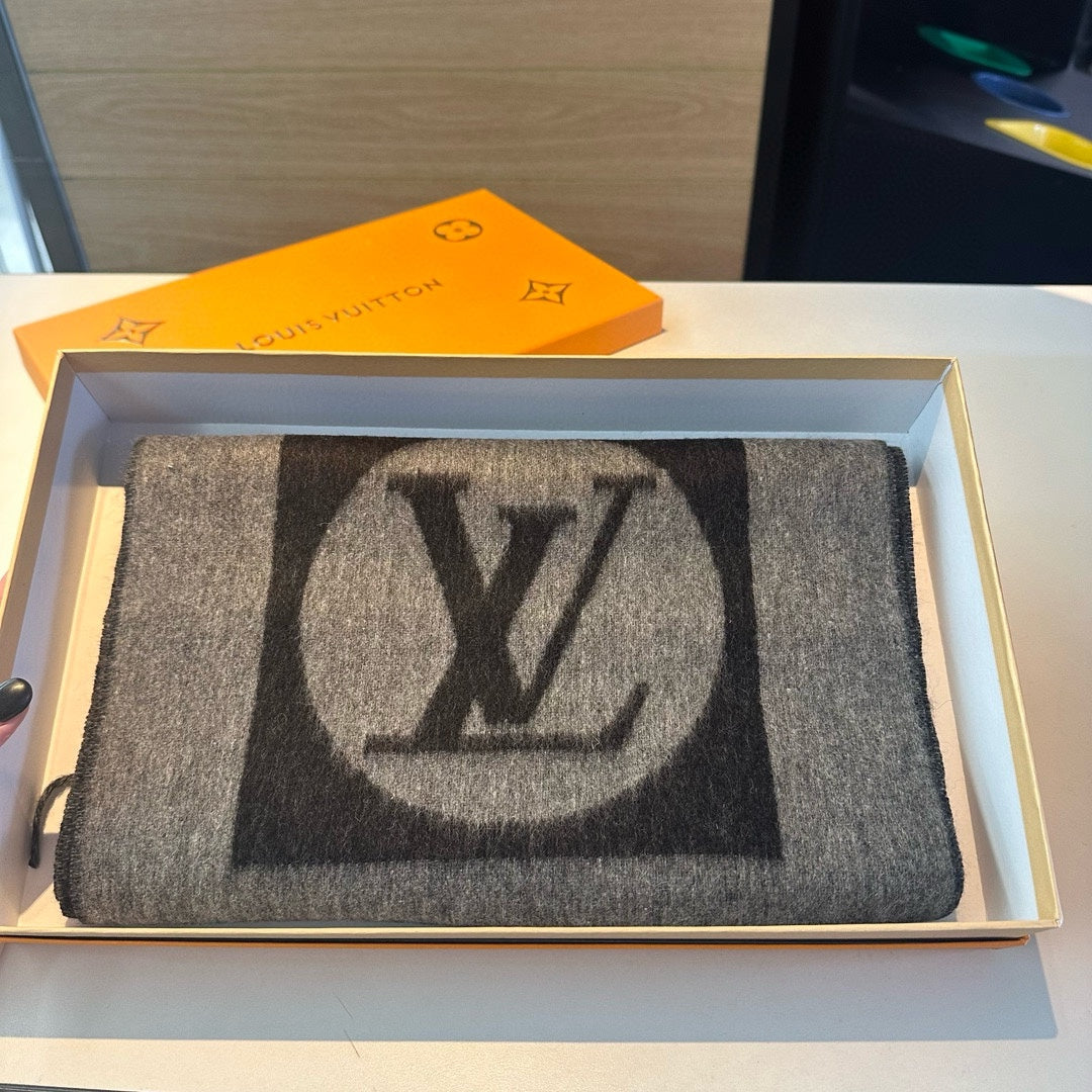 SCARF 180 CM IN SHADOW GRAY CASHMERE 394488 mysite