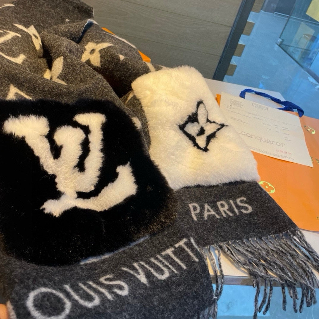 COLD REYKJAVIK SCARF 190 CM IN BLACK CASHMERE 394492 mysite