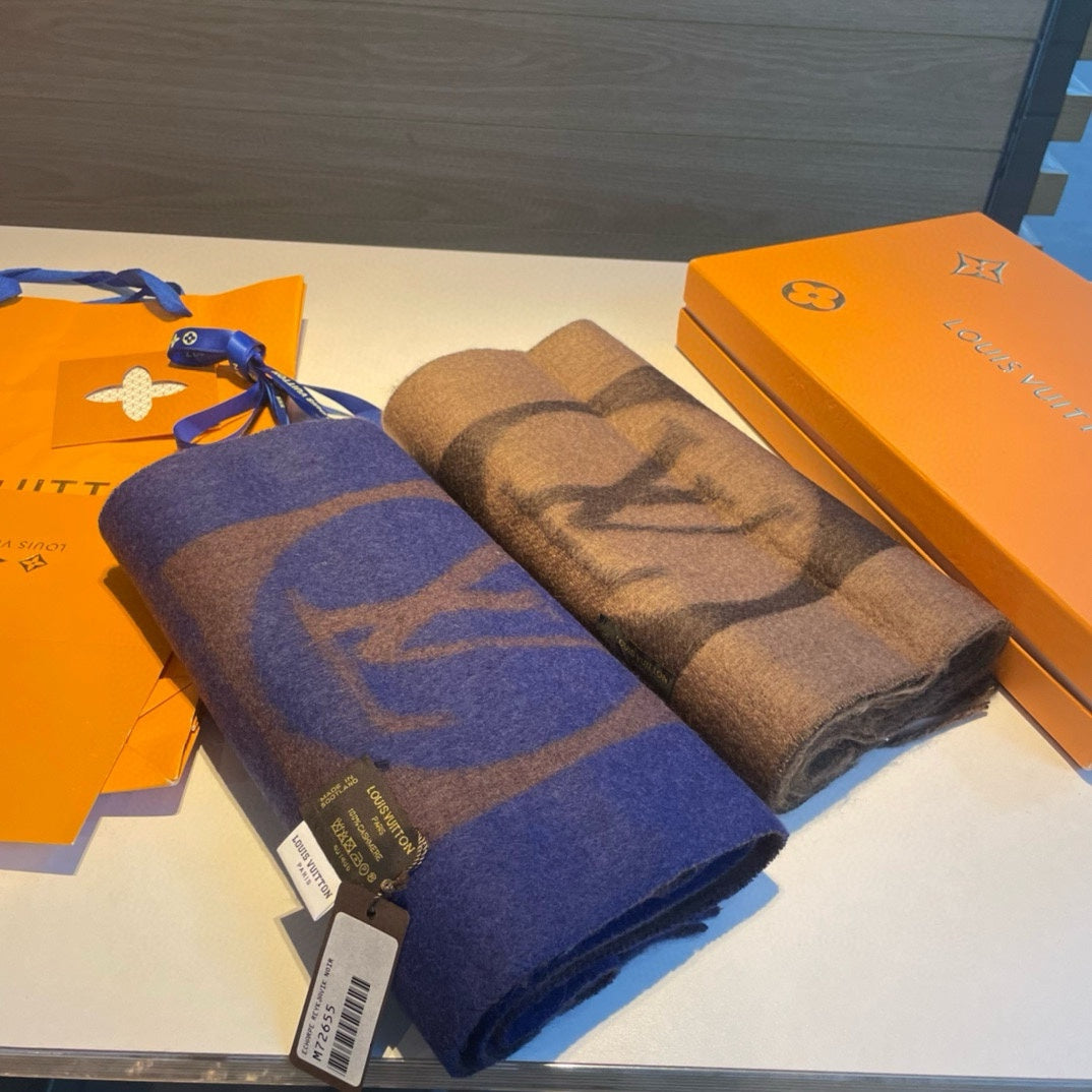 SCARF 180 CM IN MEDIUM BROWN CASHMERE 398244 mysite