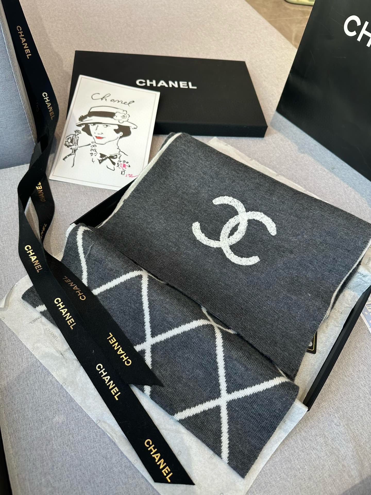 SCARF 180 CM IN MOUSE GRAY MIX WHITE CASHMERE 401970 mysite