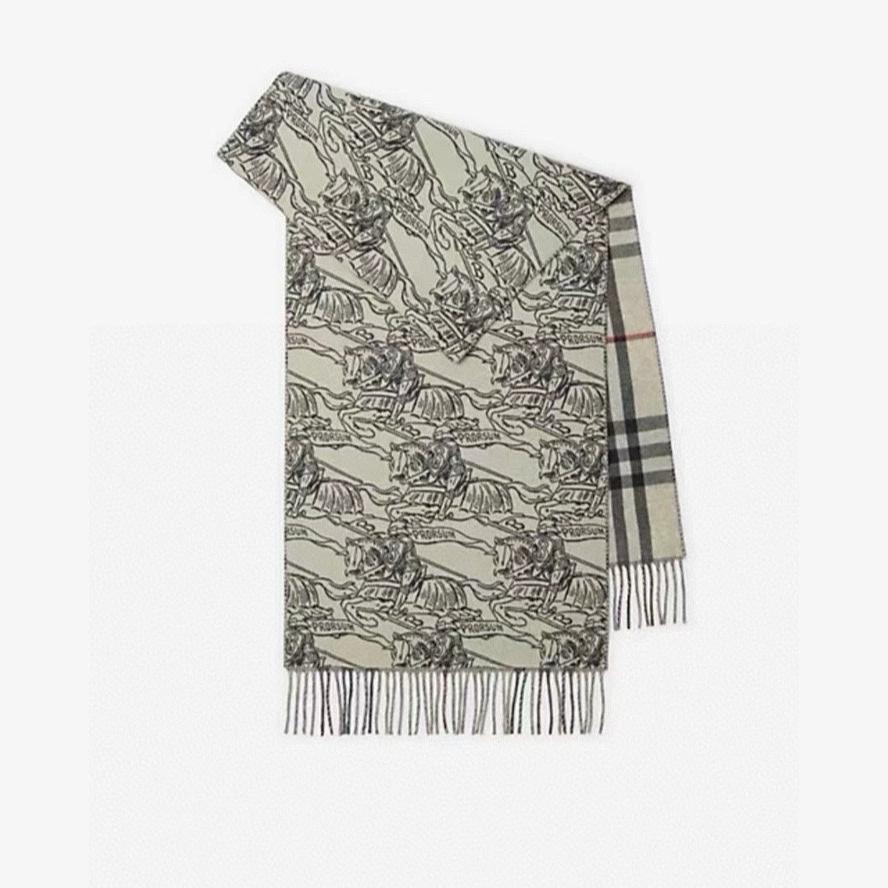 REVERSIBLE EKD STONE GRAY CASHMERE 210 CM SCARF 407191 mysite