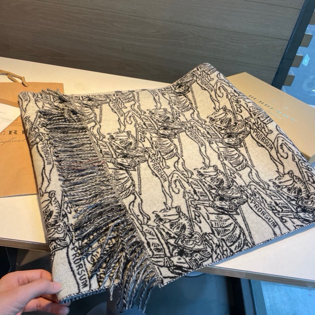 REVERSIBLE EKD STONE GRAY CASHMERE 210 CM SCARF 407191 mysite