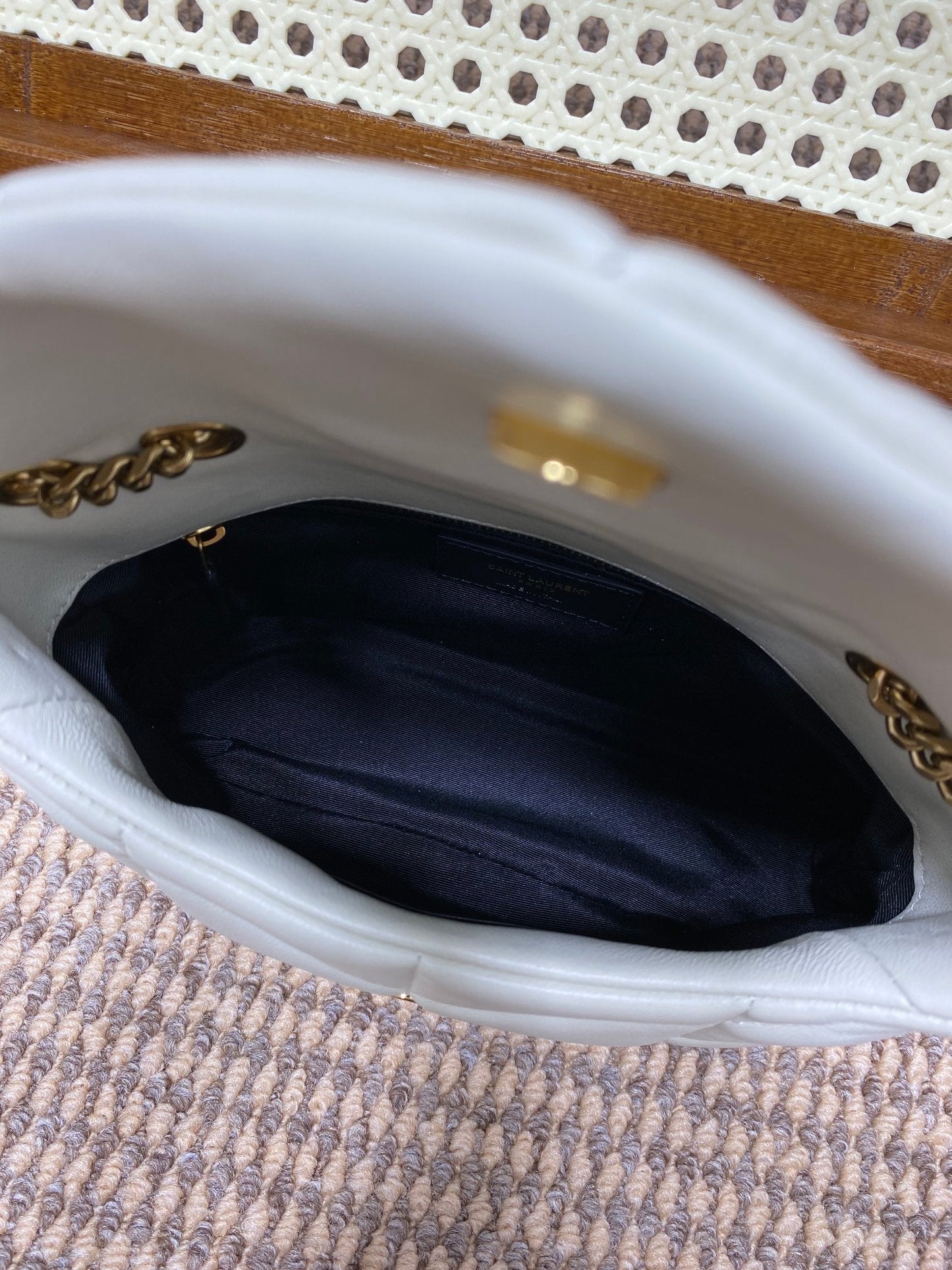 PUFFER TOY 23 IN WHITE LAMBSKIN GOLD HARDWARE mysite