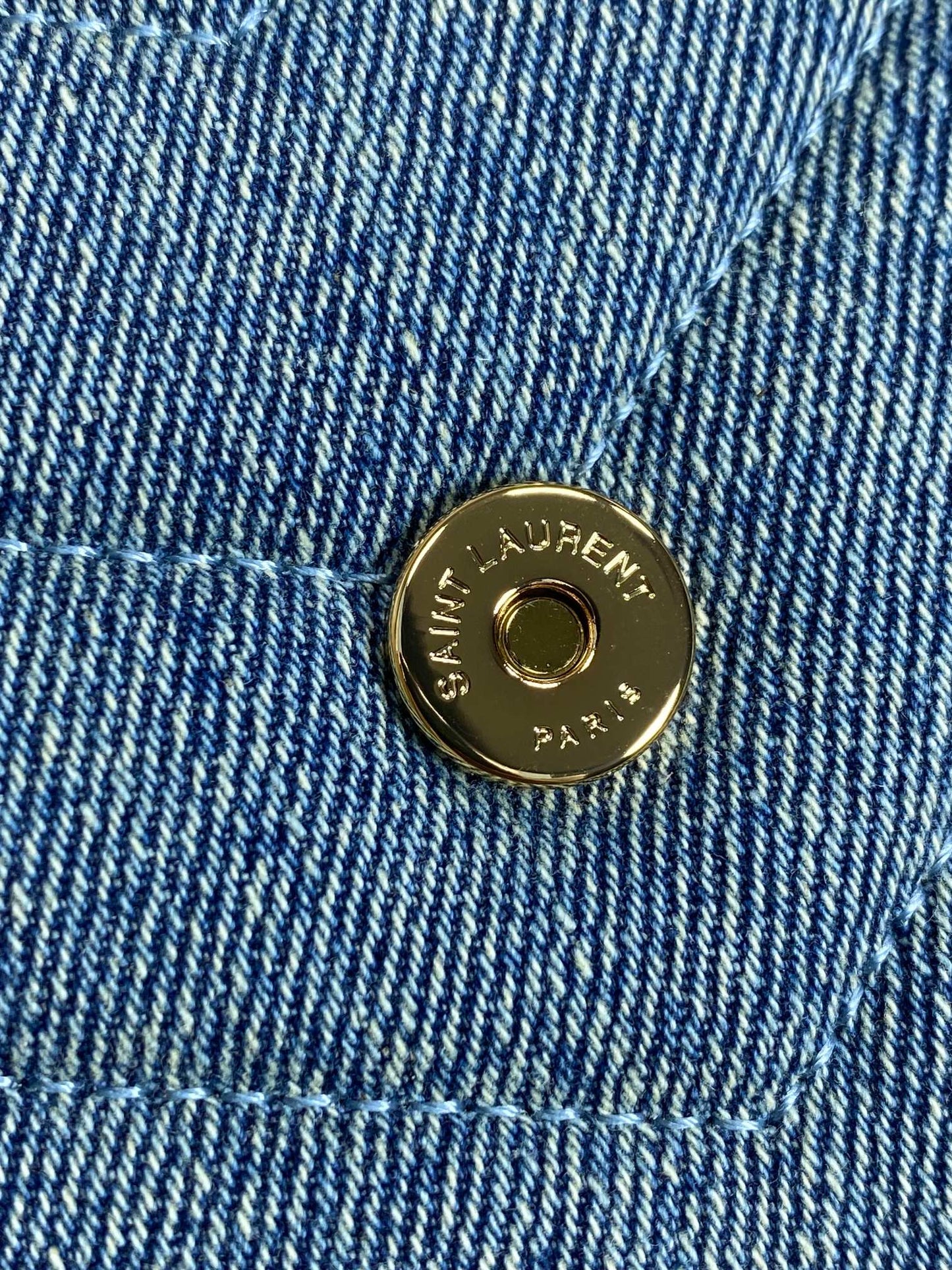 LOULOU MINI BAG 20 IN BLUE DENIM GOLD HARDWARE mysite