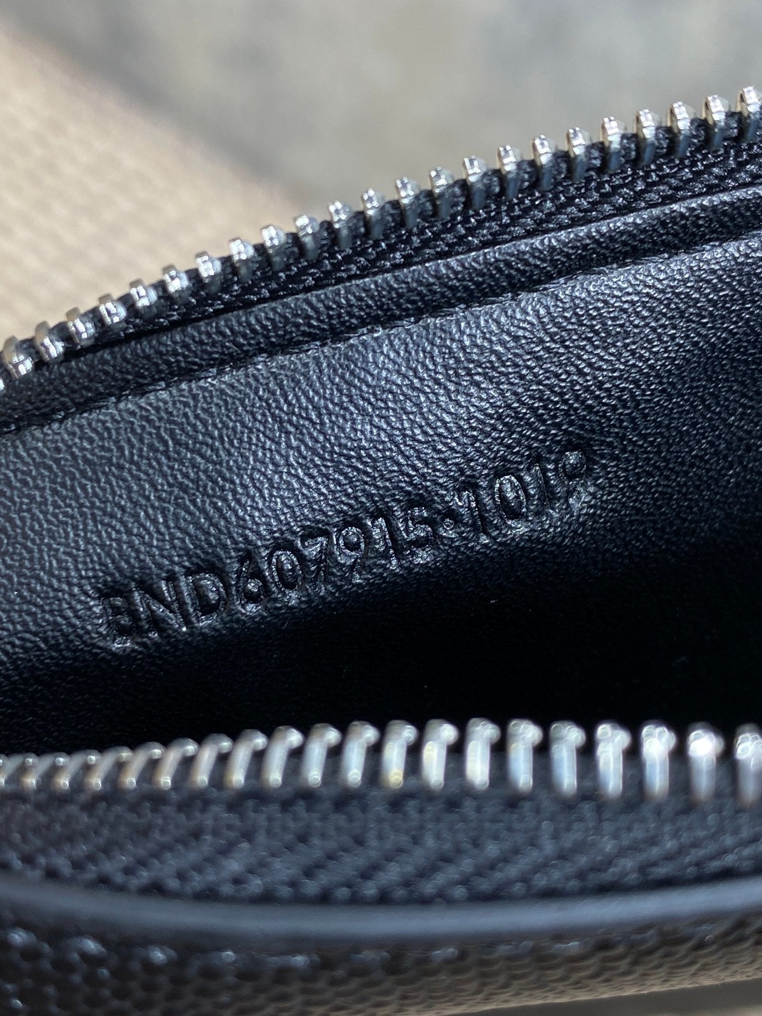 YSL Zip Coin Case With Card Black Caviar Cowhide Sliver HW mysite