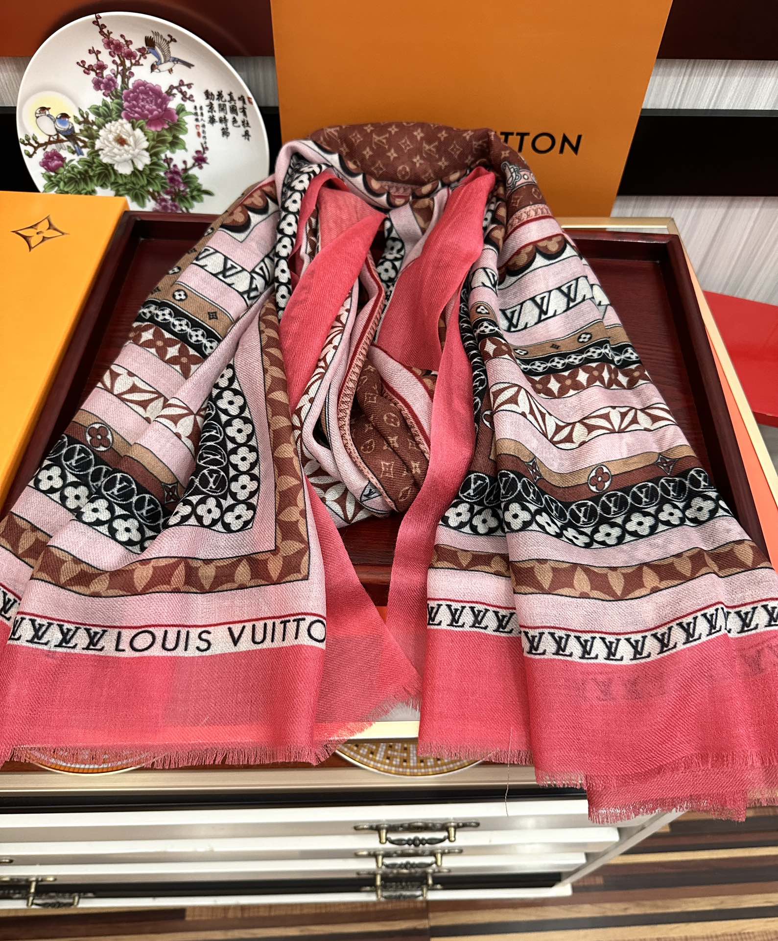 SCARF 200 CM IN COLORFUL CASHMERE 394890 mysite