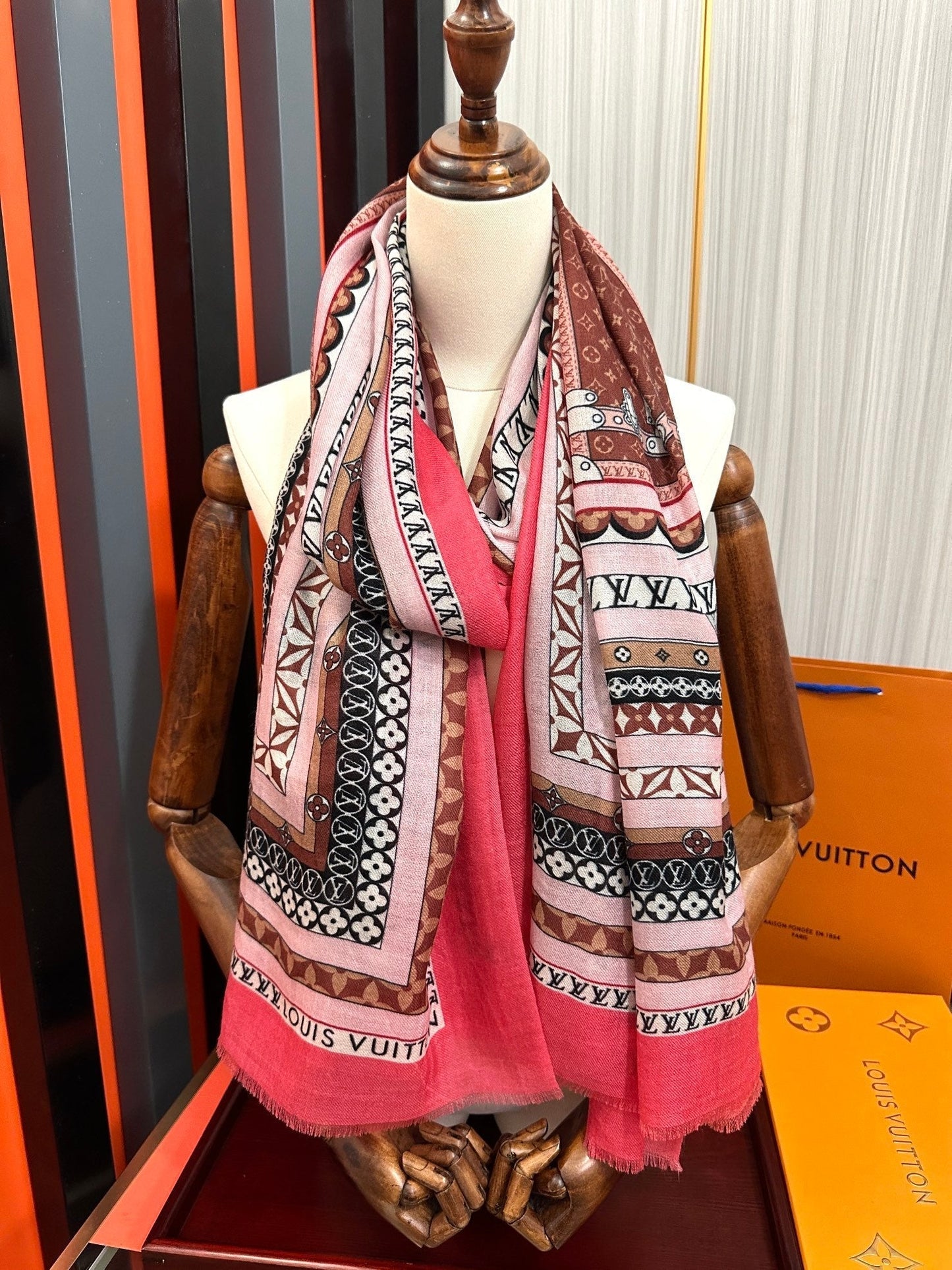 SCARF 200 CM IN COLORFUL CASHMERE 394890 mysite