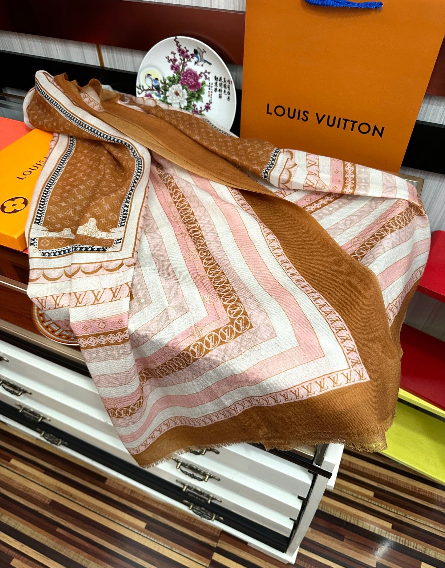 SCARF 200 CM IN COLORFUL CASHMERE 394891 mysite