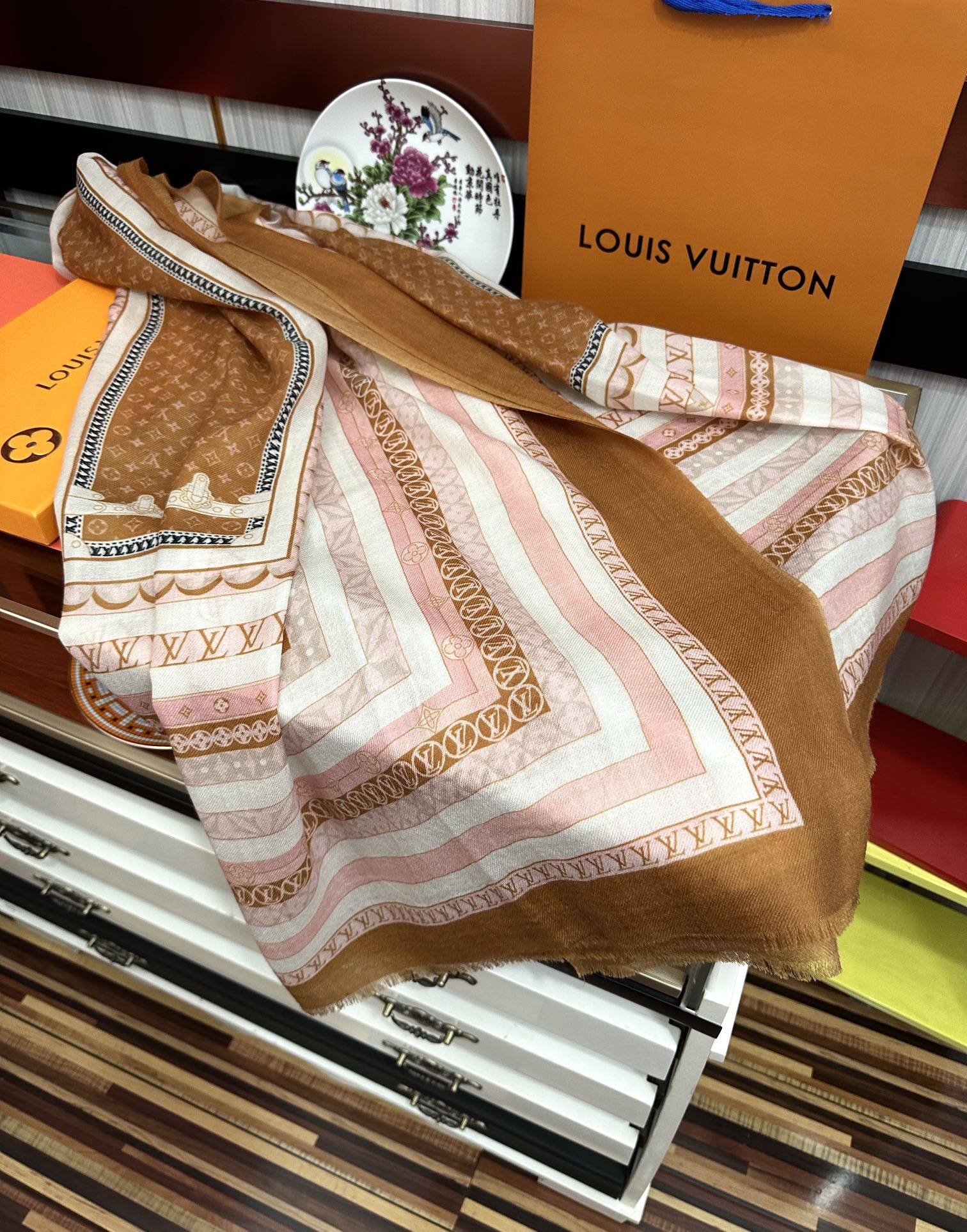 SCARF 200 CM IN COLORFUL CASHMERE 394891 mysite