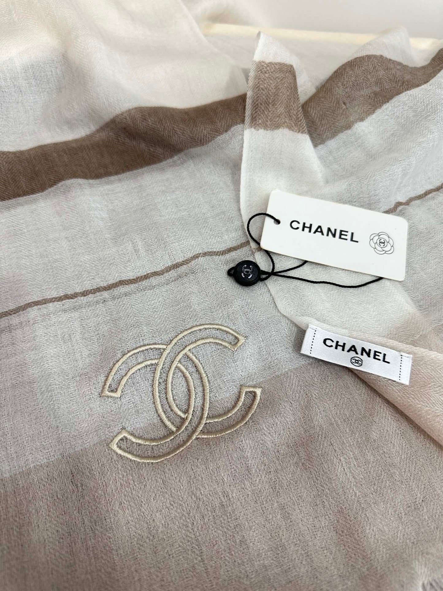 SCARF 200 CM IN TAN BEIGE SILK AND CASHMERE 400024 mysite
