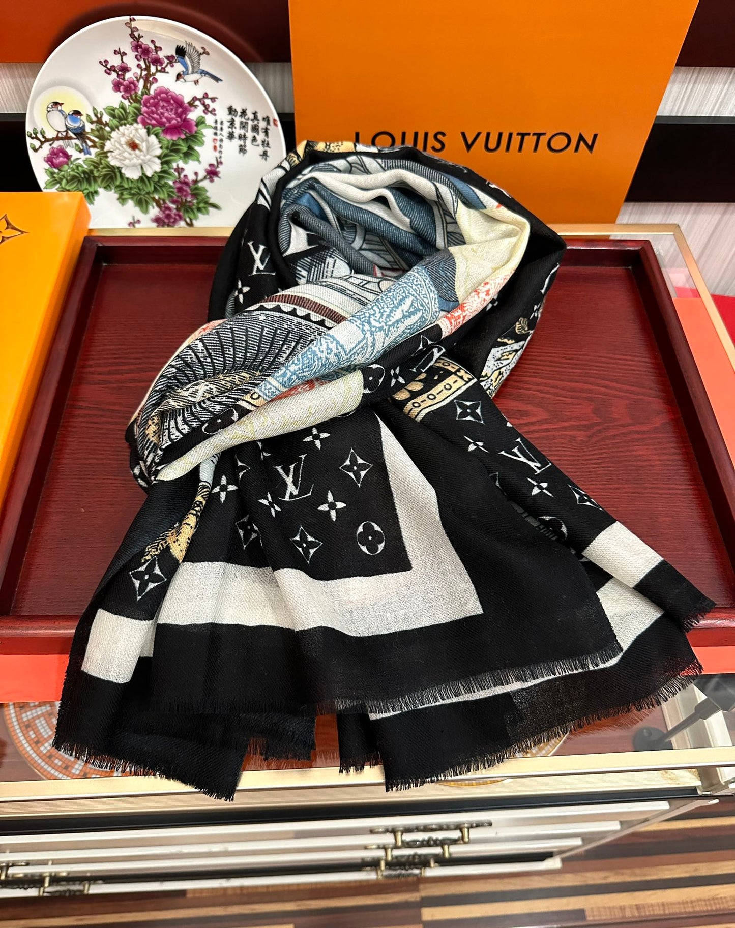 SCARF MALLES MERVEILLEUSES 200 CM IN COLORFUL CASHMERE 400066 mysite