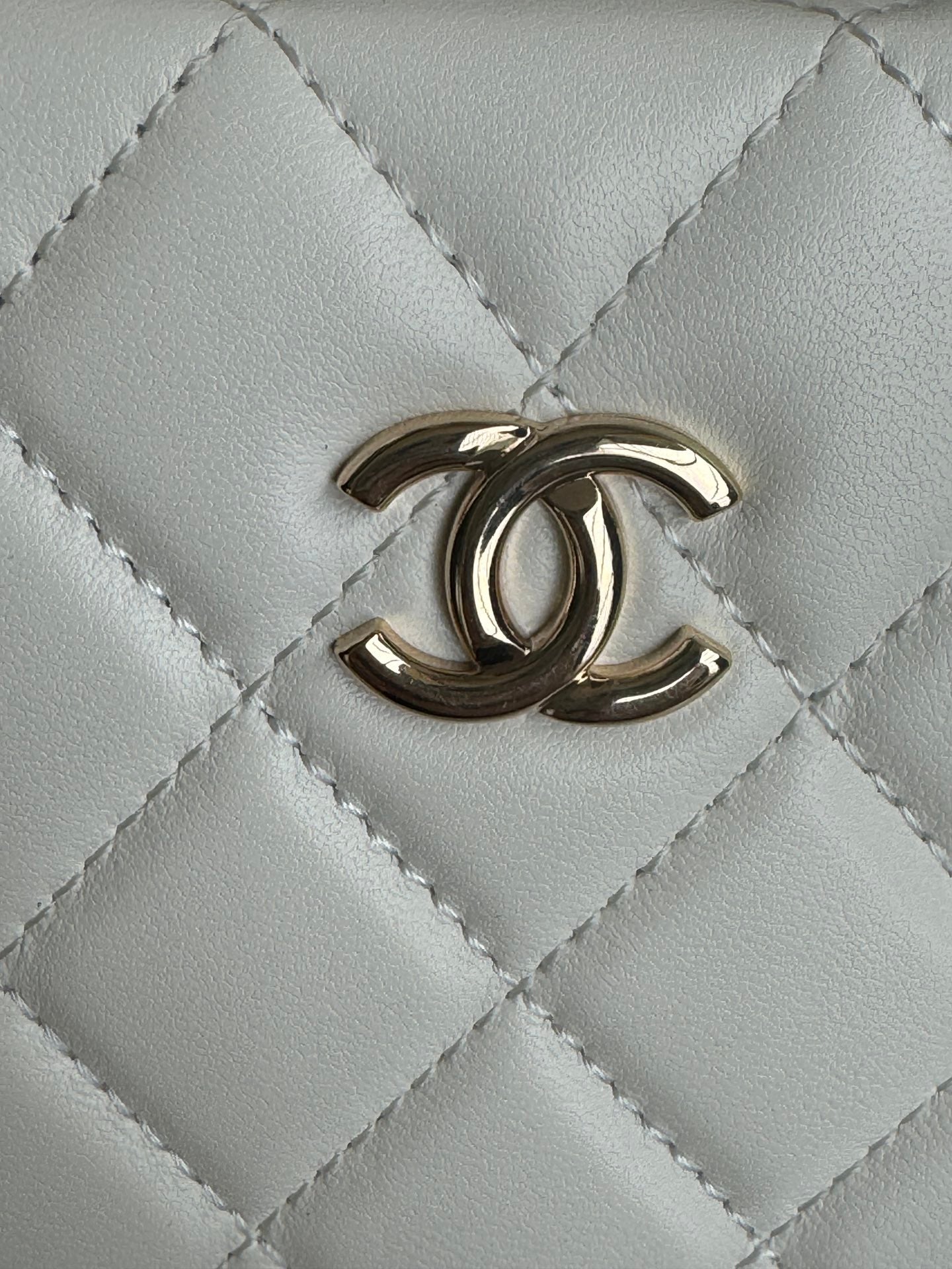 SMALL BOX BAG 18 IN WHITE LAMBSKIN GOLD HARDWARE mysite