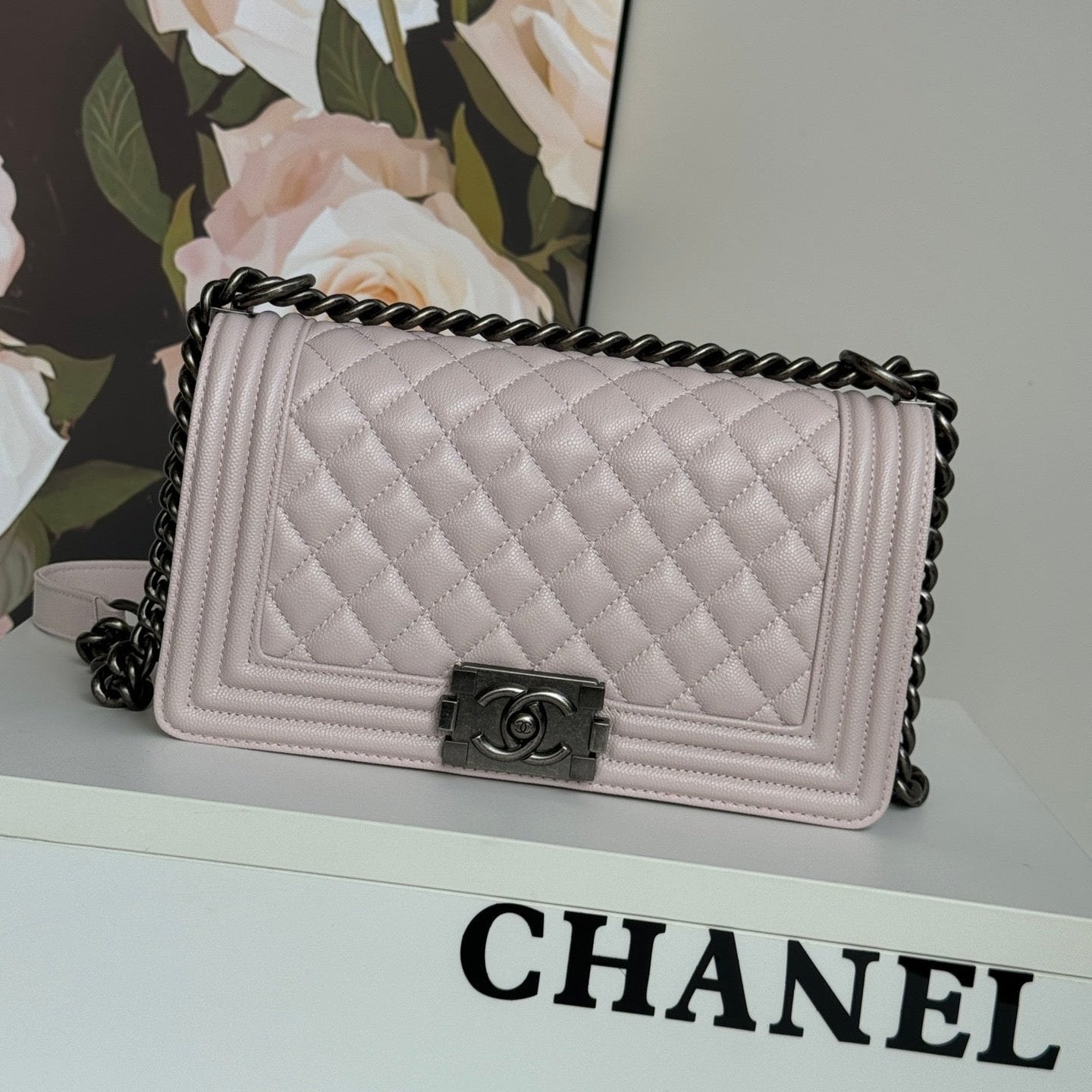 BOY BAG MEDIUM 25 IN PINK NUDE CALFSKIN mysite