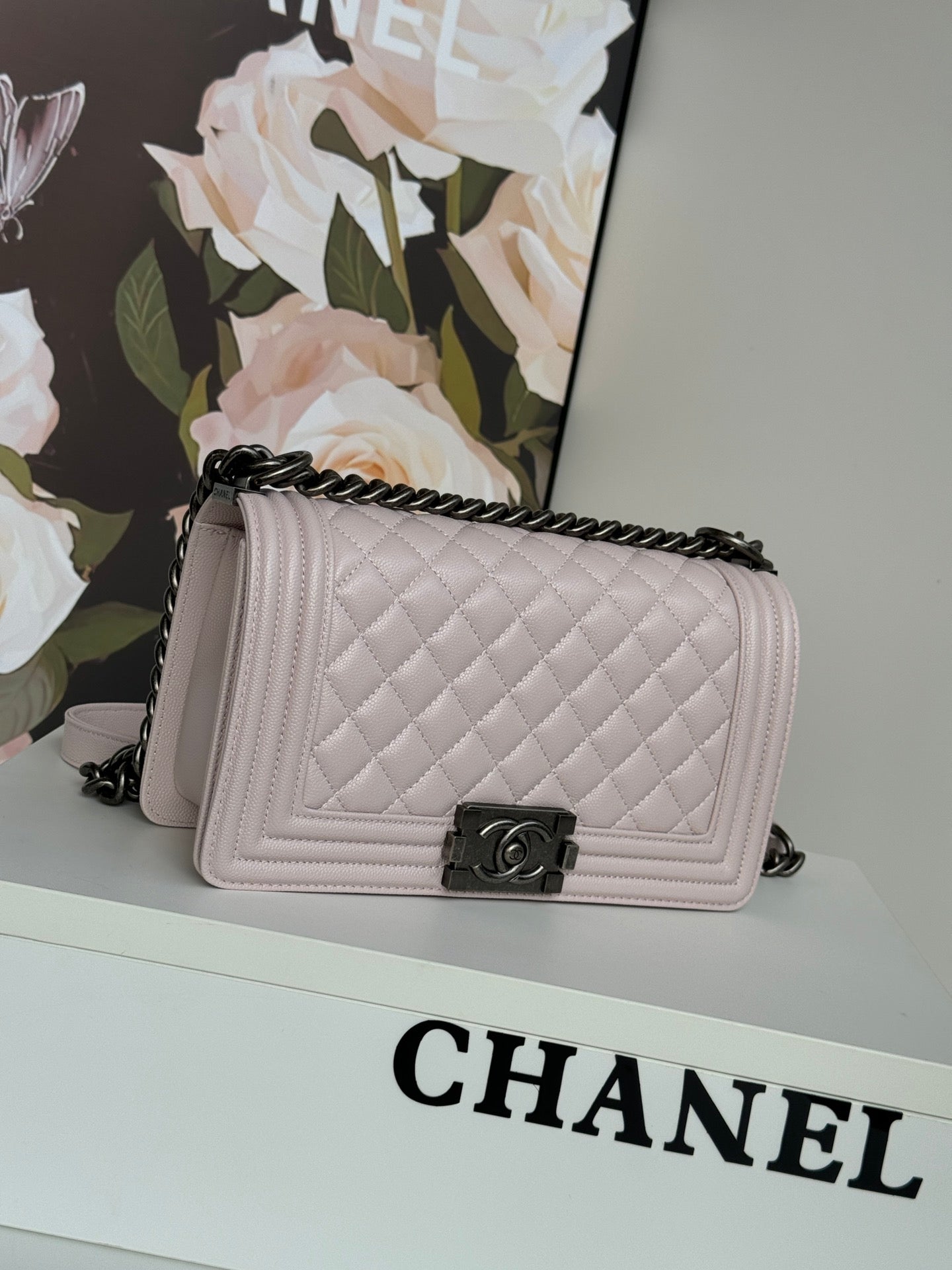 BOY BAG MEDIUM 25 IN PINK NUDE CALFSKIN mysite