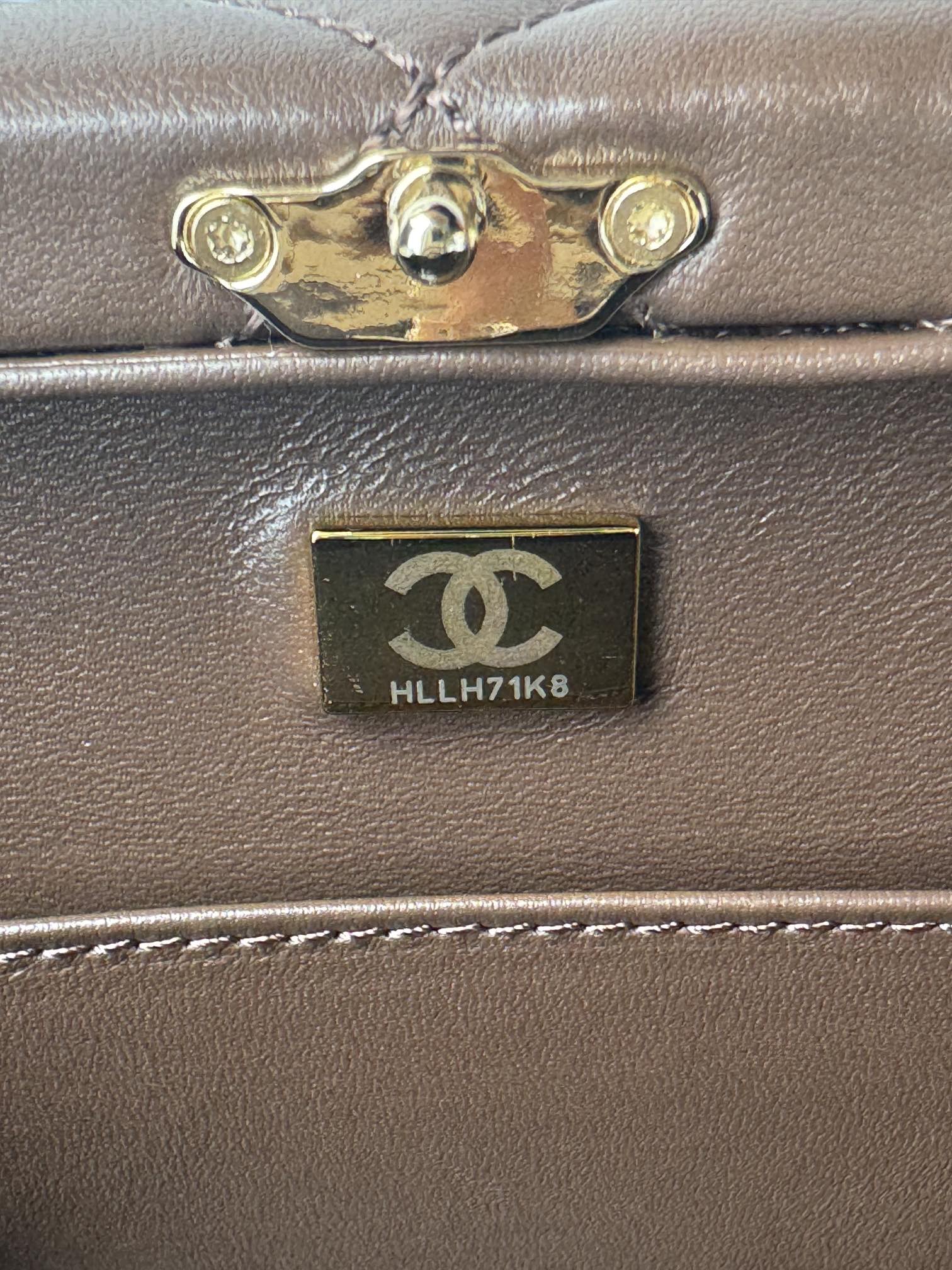 SMALL BOX BAG 18 IN CHOCOLATE LAMBSKIN GOLD HARDWARE mysite