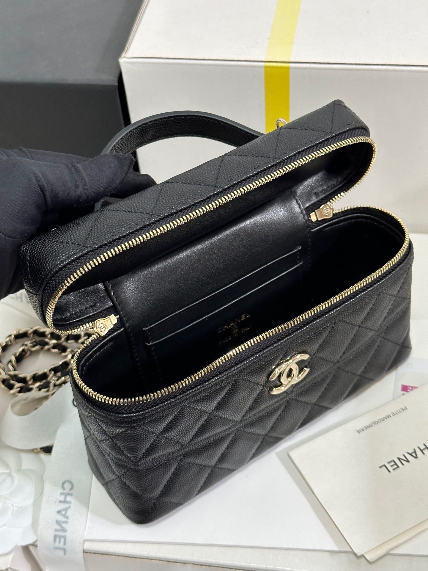 CC 25C Vanity Case 19.5cm Black Calfskin Light GHW 243640 mysite