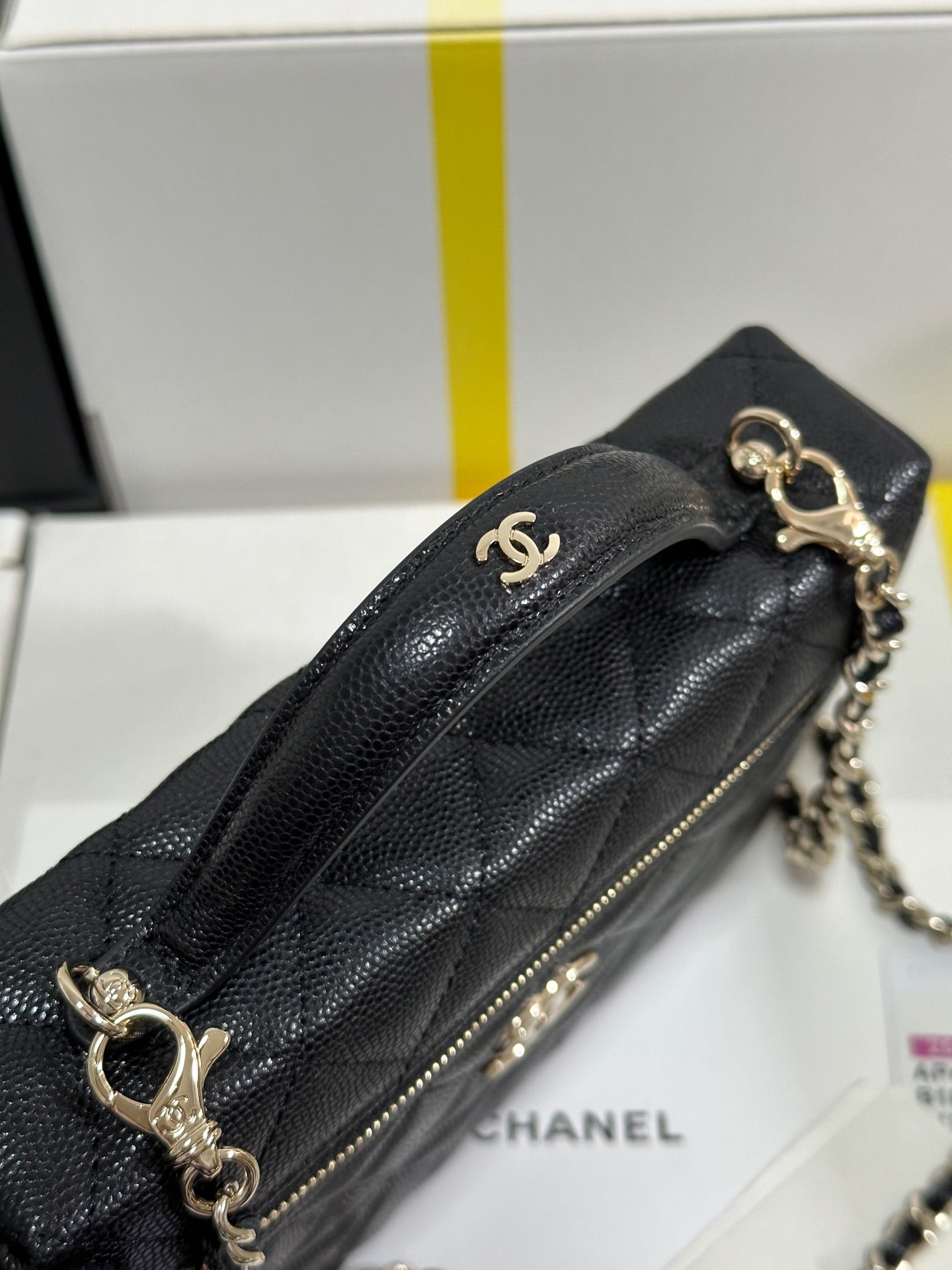 CC 25C Vanity Case 19.5cm Black Calfskin Light GHW 243640 mysite