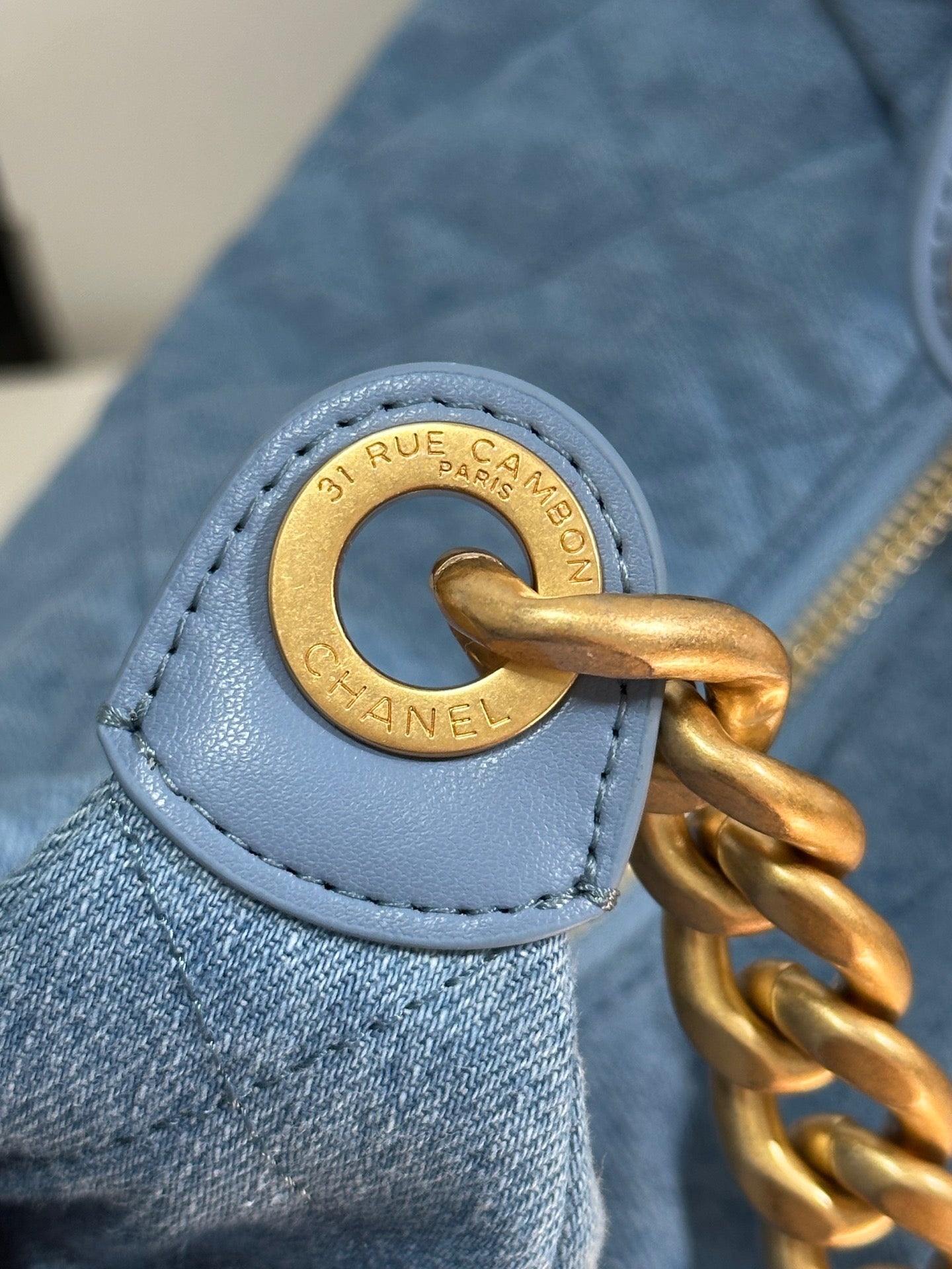CC 25C Hobo 35cm Baby Blue Demin Gold Hardware 243567 mysite