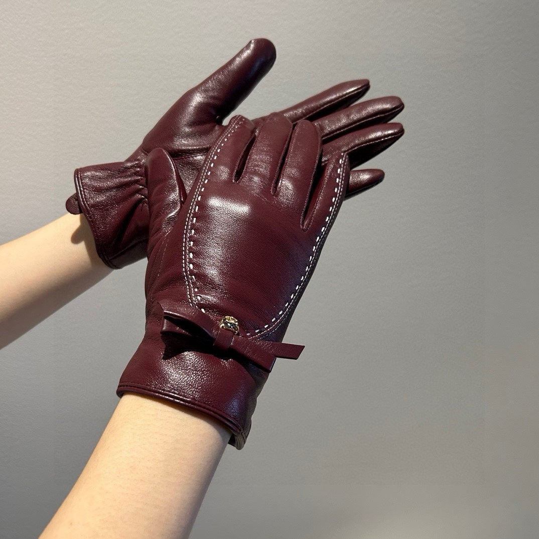 GLOVES IN SANGRIA RED LAMBSKIN 456335 mysite