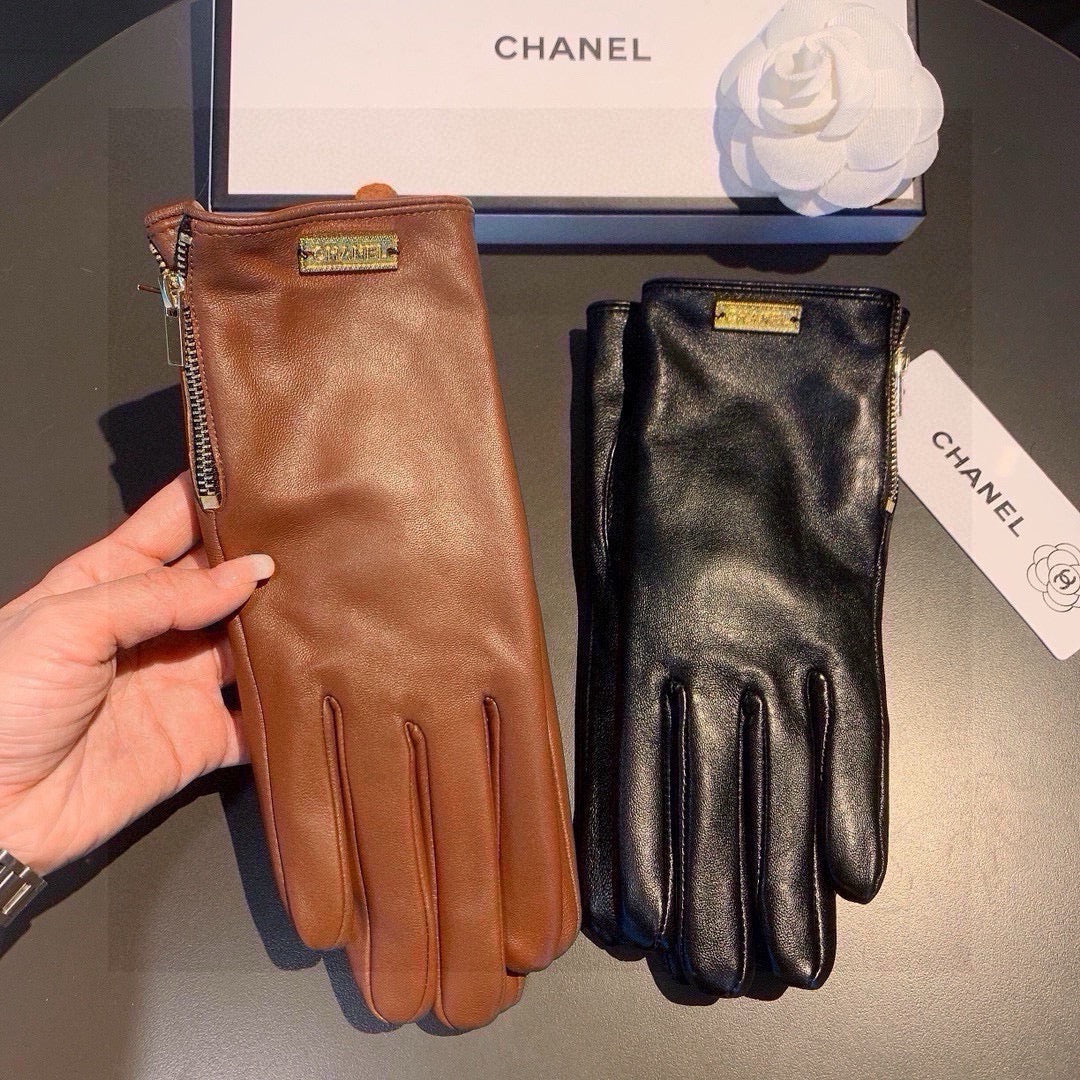 TOUCHSCREEN GLOVES IN BLACK LAMBSKIN WITH GOLD LOGO 462271 mysite