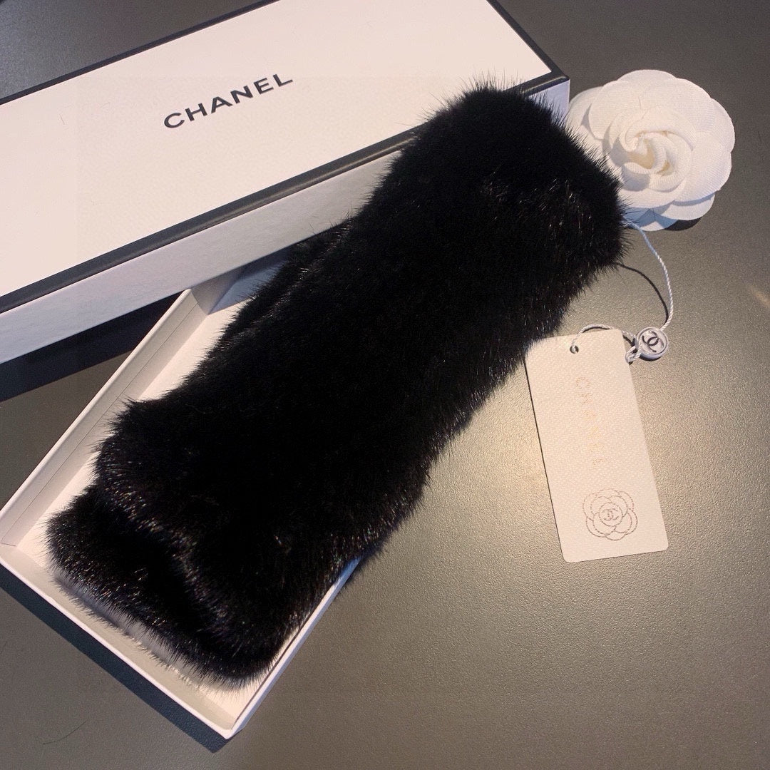 FINGERLESS GLOVES IN BLACK RABBIT FUR 462279 mysite