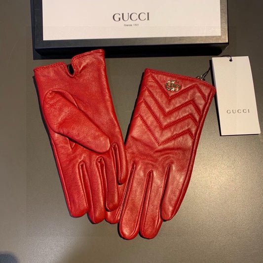 TOUCHSCREEN GLOVES IN RED LAMBSKIN AND FABRIC LINING 463860 mysite