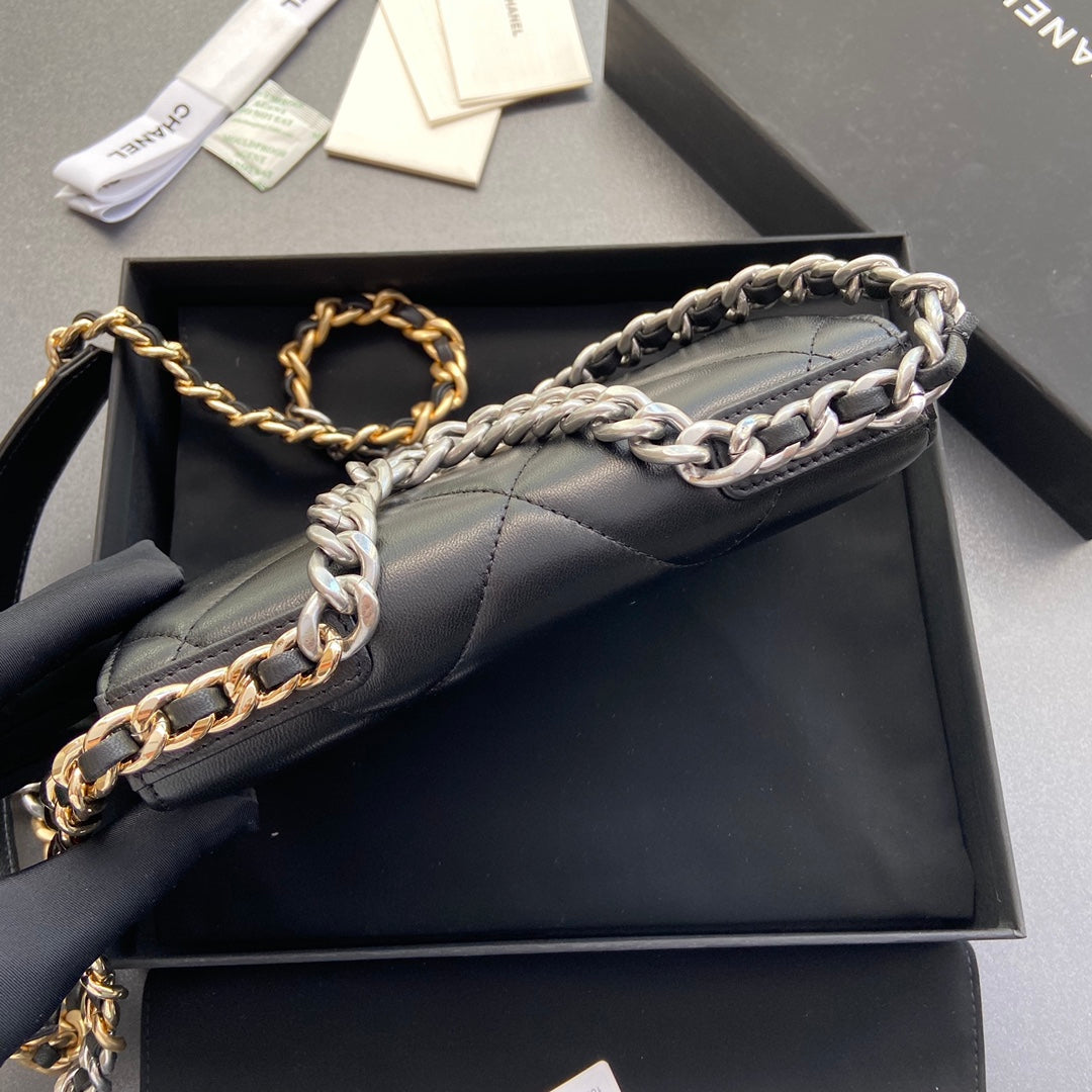 CC 19 Woc 19cm Black Calfskin SIlver Hardware mysite