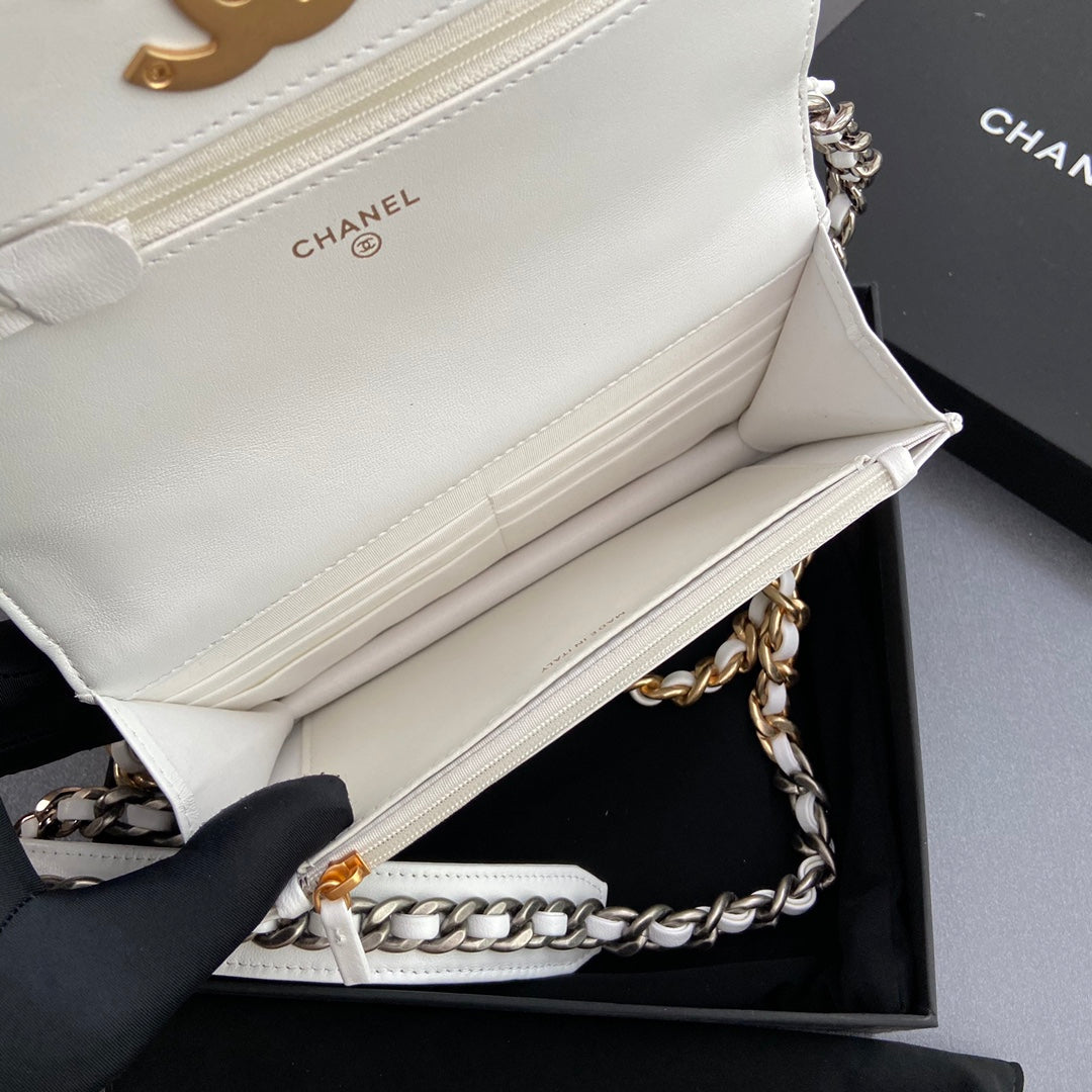 CC 19 Woc 19cm White Calfskin Gold Hardware mysite