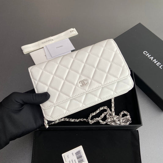 CC Woc 20cm White Calfskin Silver Hardware mysite