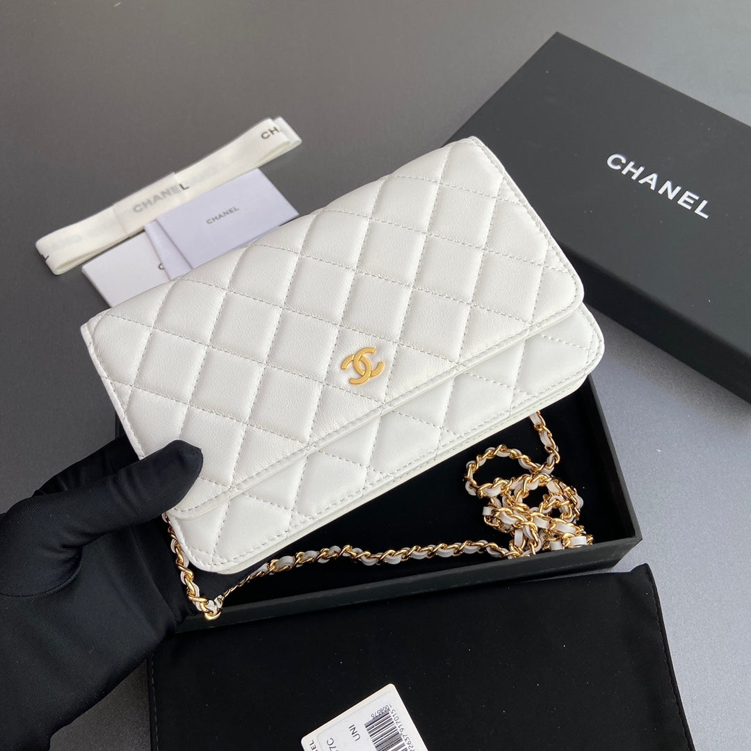 CC Woc 20cm White Calfskin Gold Hardware mysite