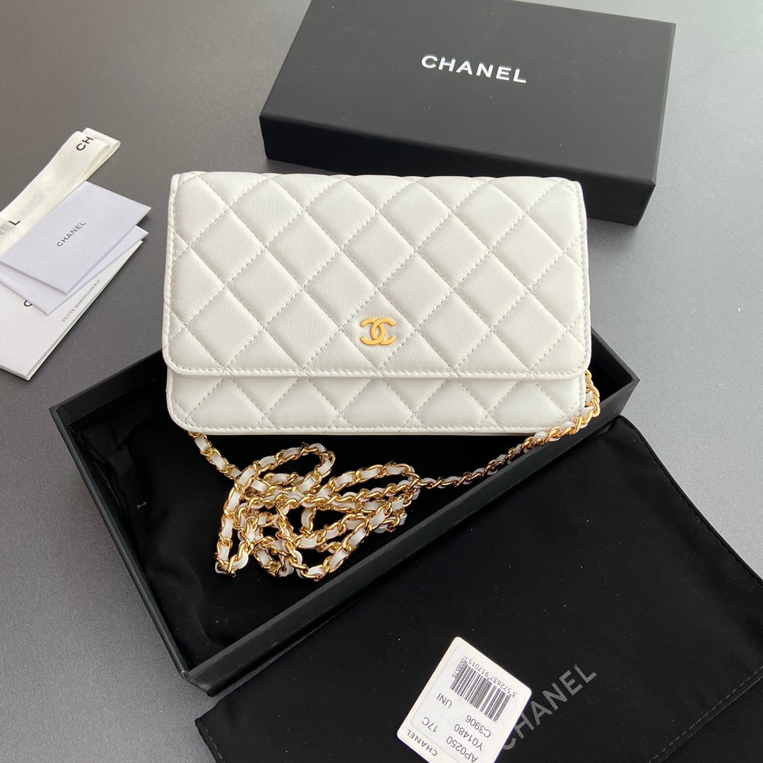 CC Woc 20cm White Calfskin Gold Hardware mysite