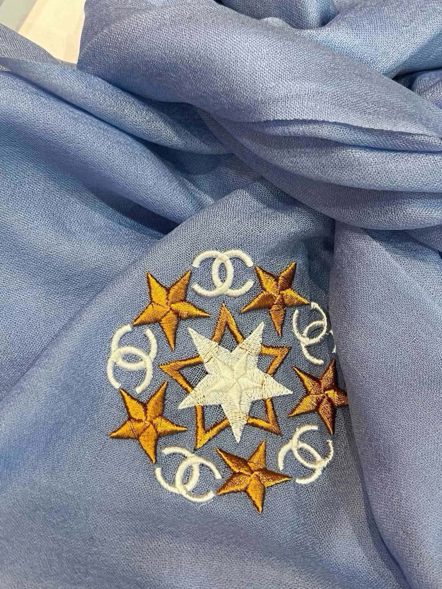 SCARF 200 CM IN ELECTRIC BLUE CASHMERE 394616 mysite