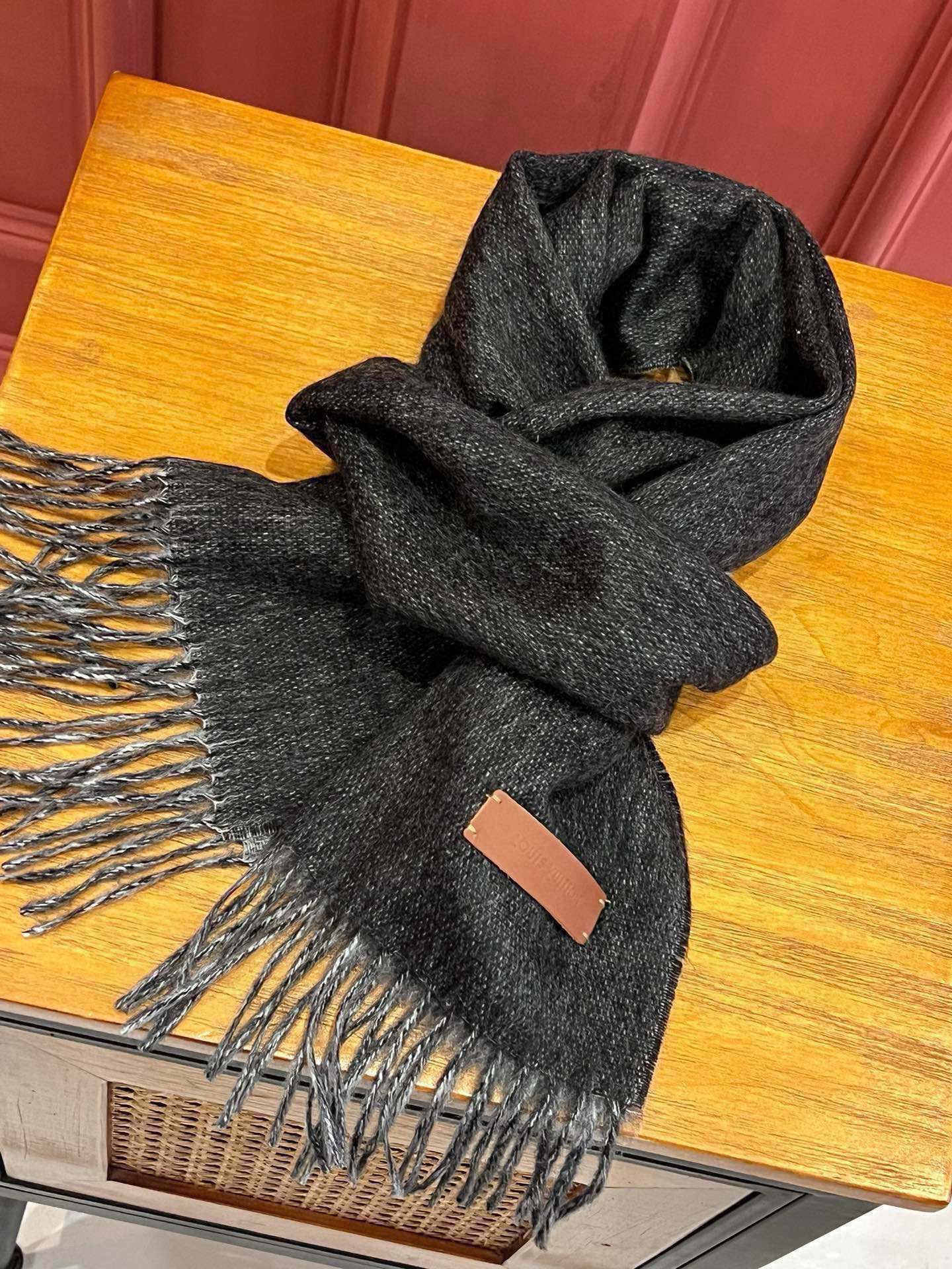 SCARF 180 CM IN BLACK CASHMERE 396477 mysite