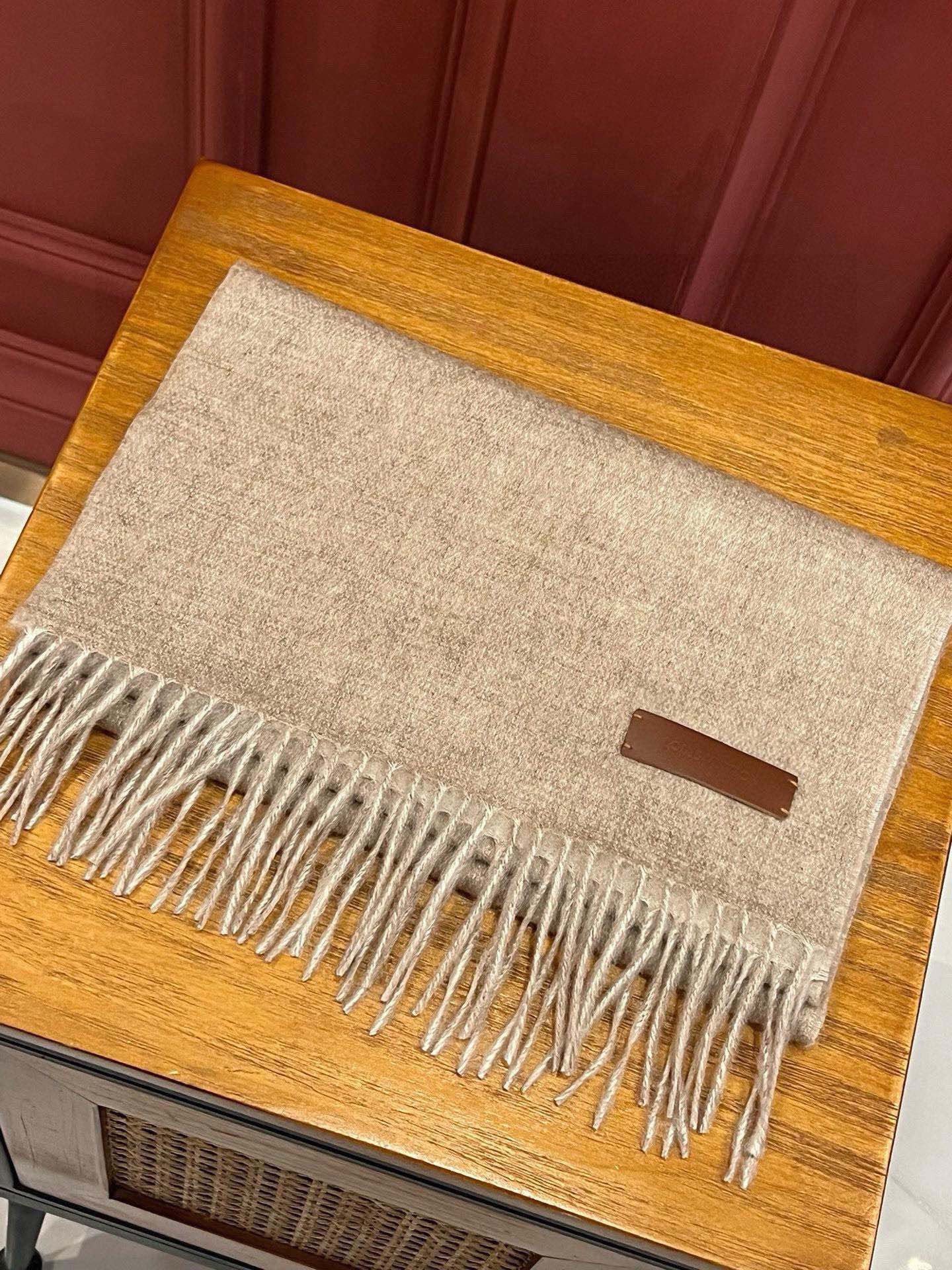 SCARF 180 CM IN TAN BEIGE CASHMERE 396478 mysite