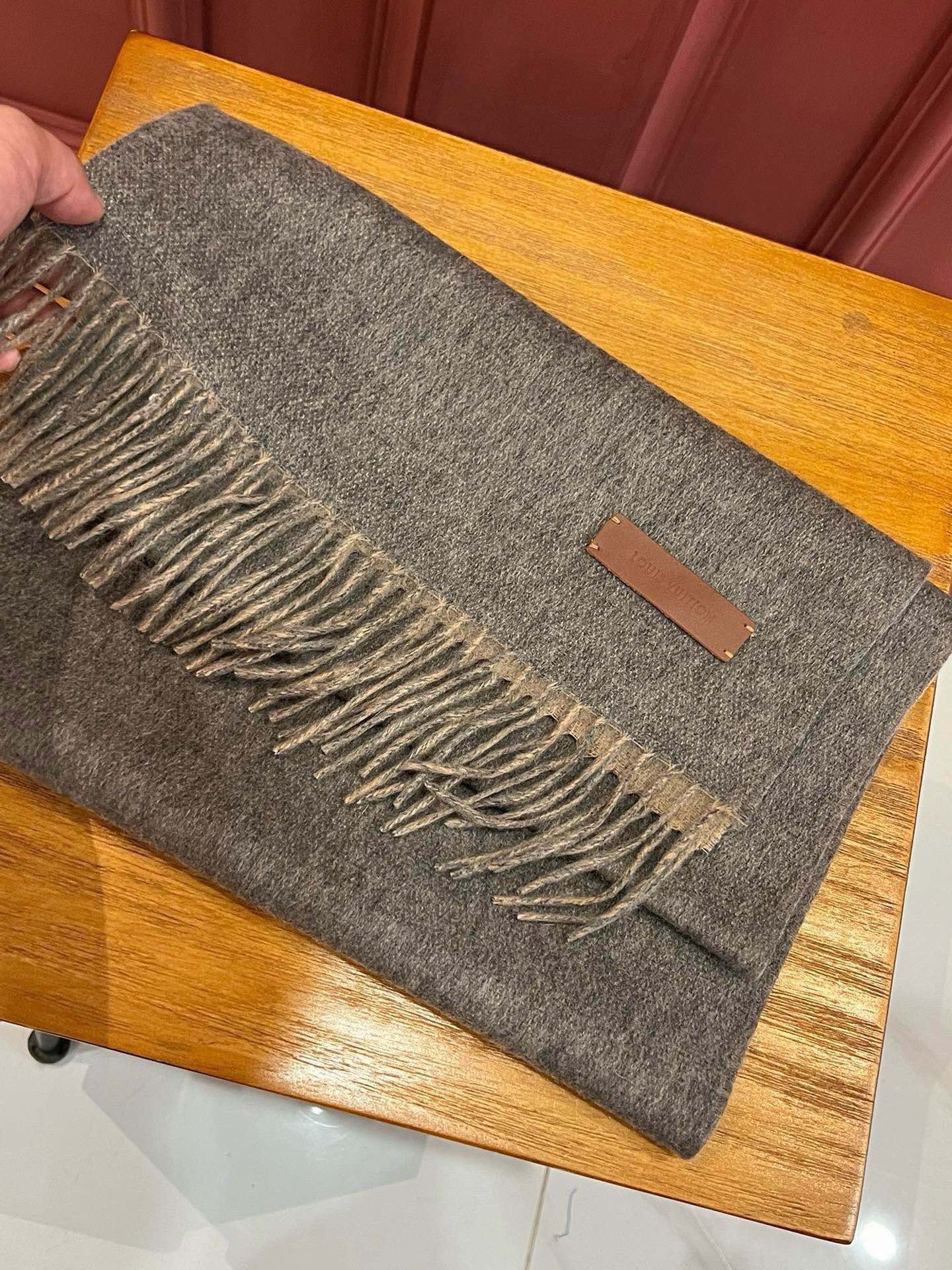 SCARF 180 CM IN MOUSE GRAY CASHMERE 396479 mysite