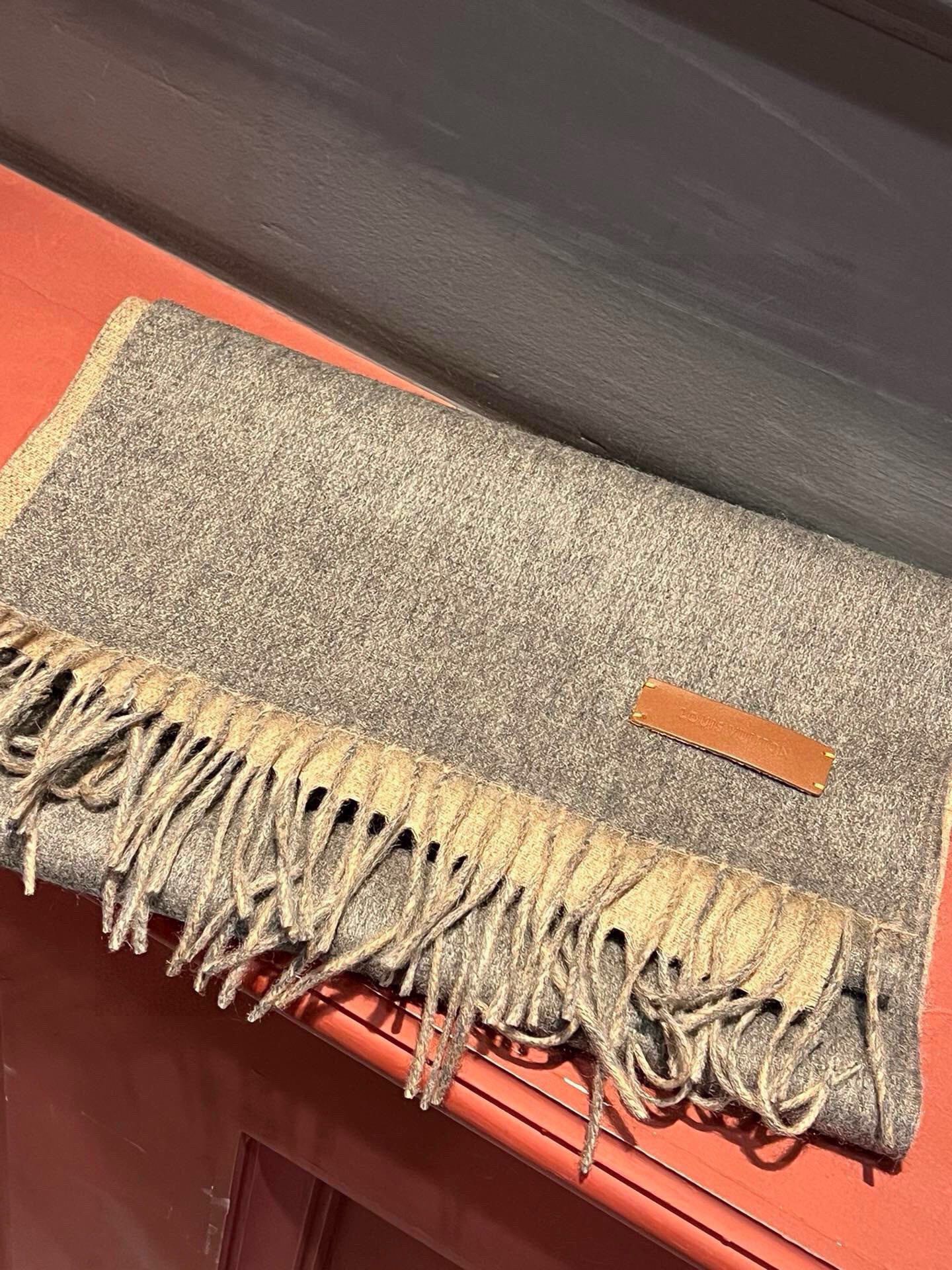 SCARF 180 CM IN MOUSE GRAY CASHMERE 396479 mysite