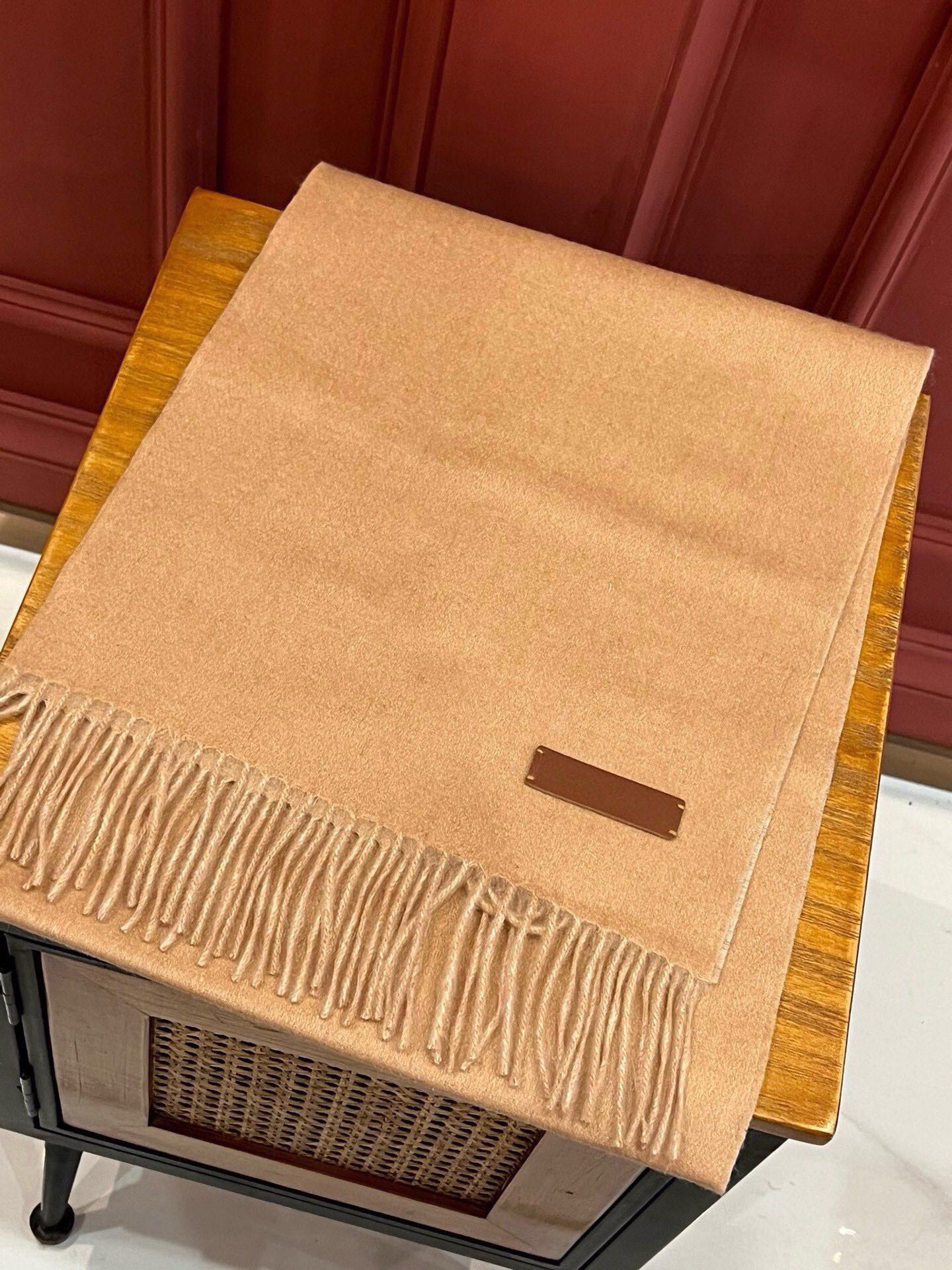 SCARF 180 CM IN MEDIUM BROWN CASHMERE 396482 mysite