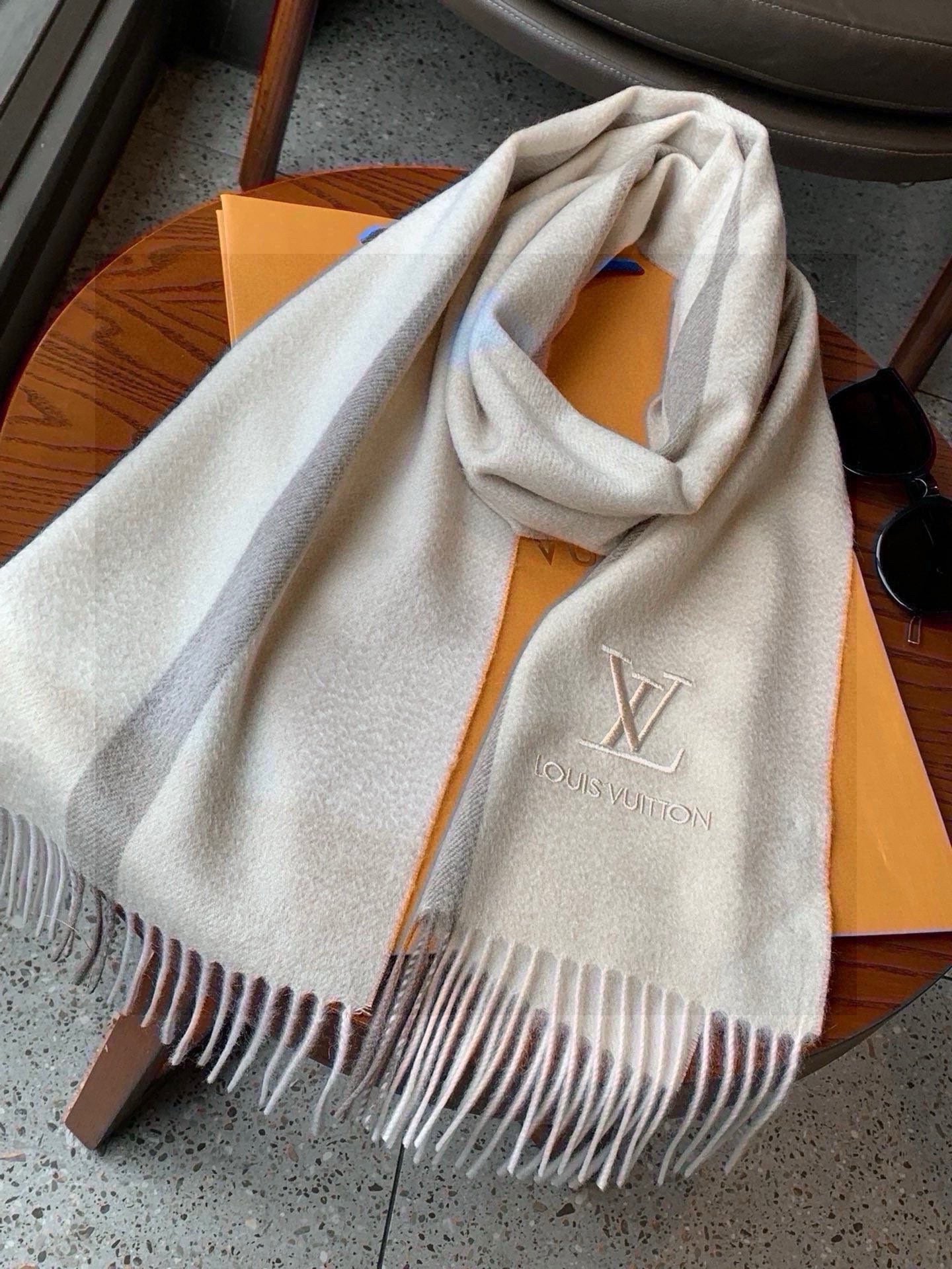 SCARF 170 CM IN BEIGE CASHMERE 399930 mysite