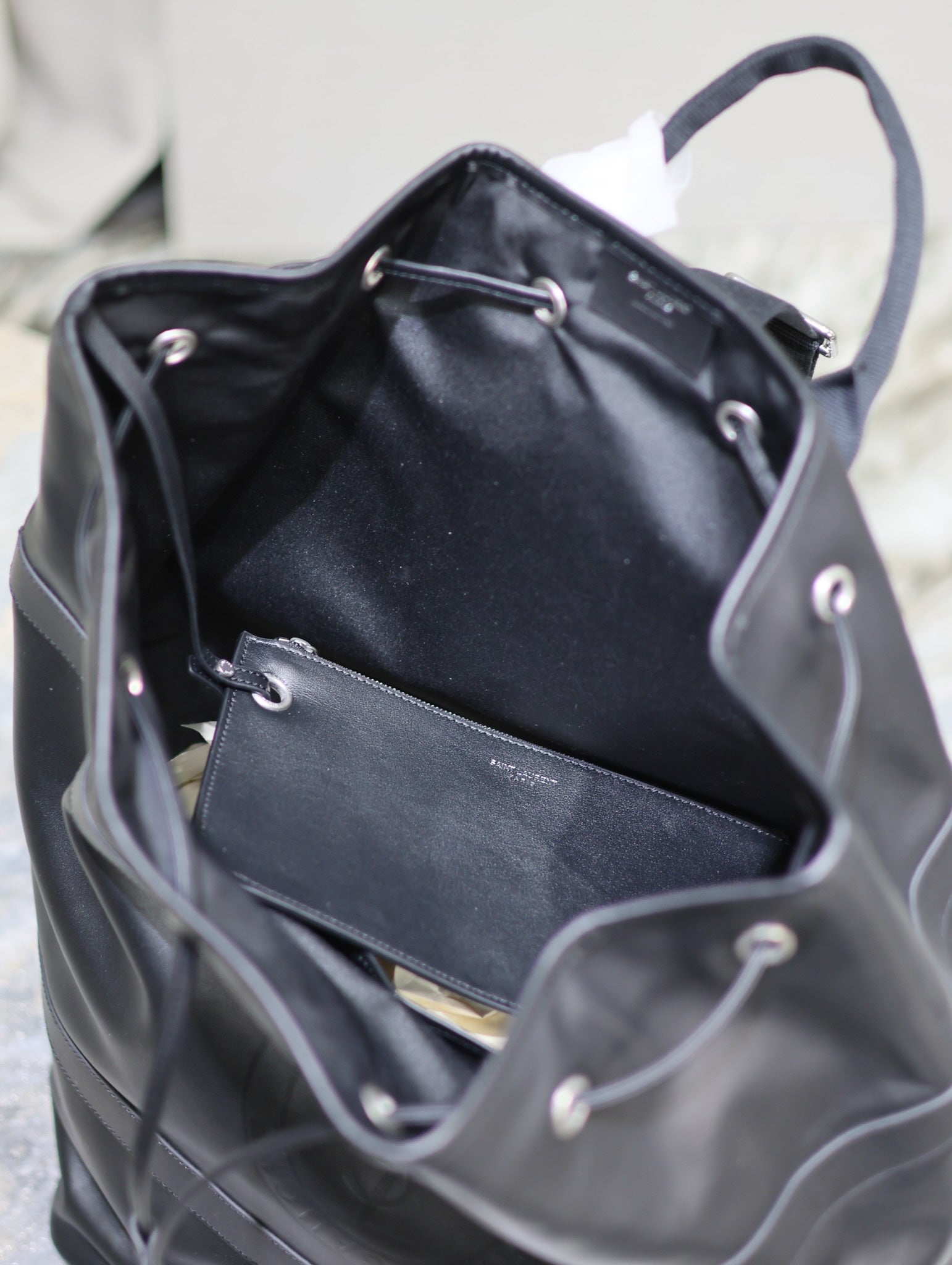 RIVE GAUCHE BACKPACK 49 IN BLACK CALFSKIN mysite