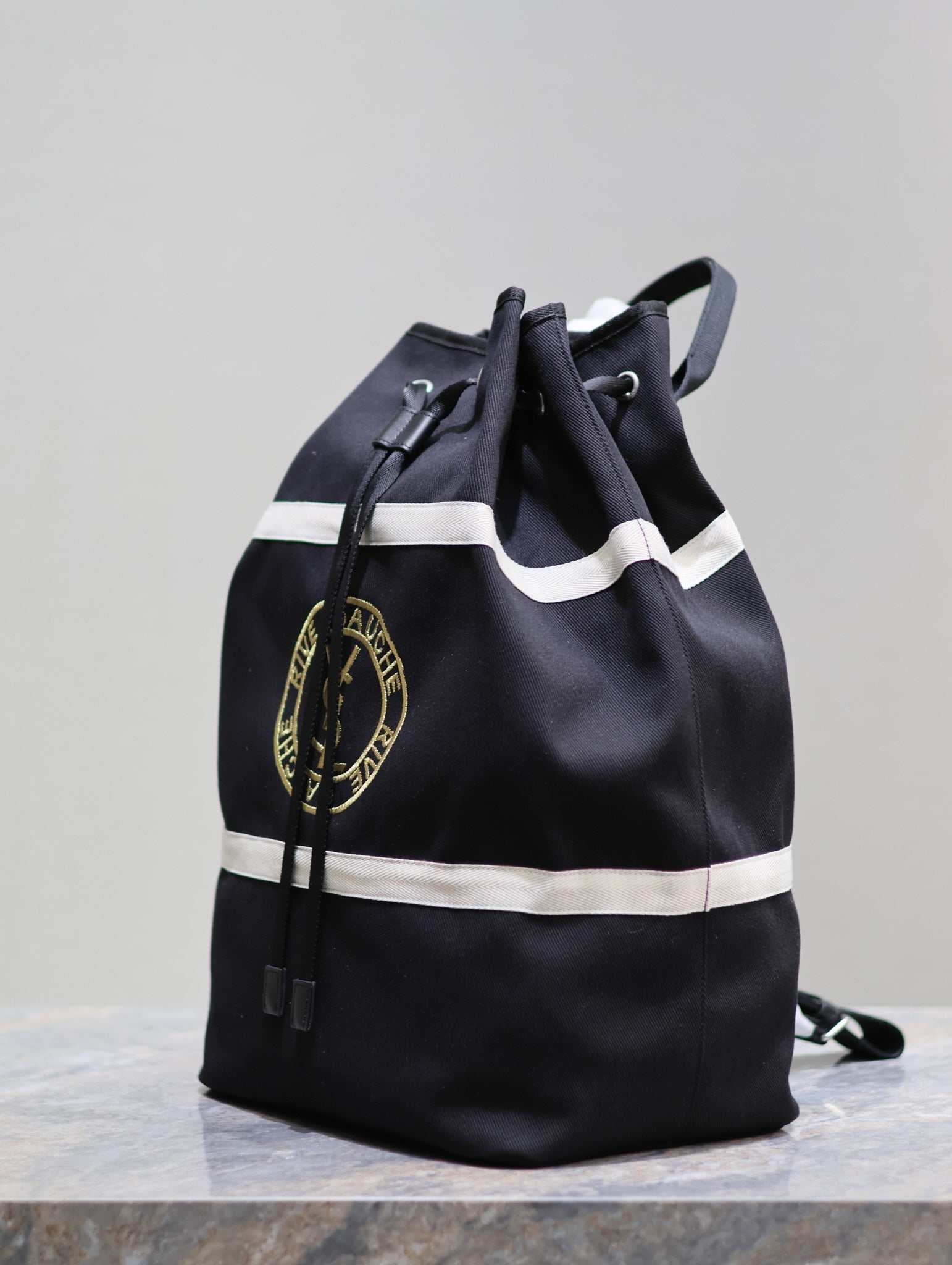 RIVE GAUCHE BACKPACK 49 IN BLACK MIX WHITE CANVAS mysite