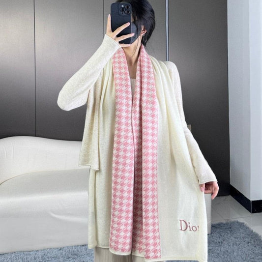 SCARF 190 CM IN BABY PINK MIX BEIGE CARO CASHMERE 388126 mysite