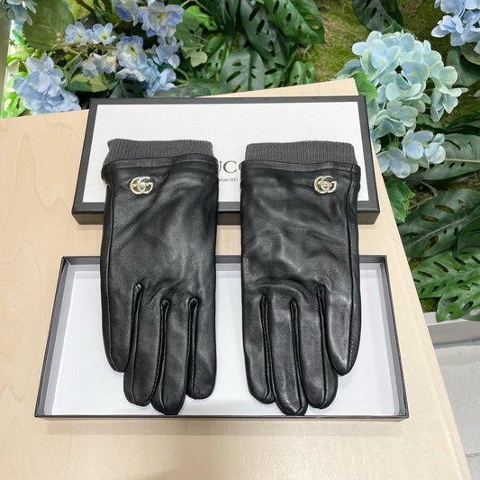 GLOVES IN BLACK SHEEPSKIN MIX WOOL 463824 mysite