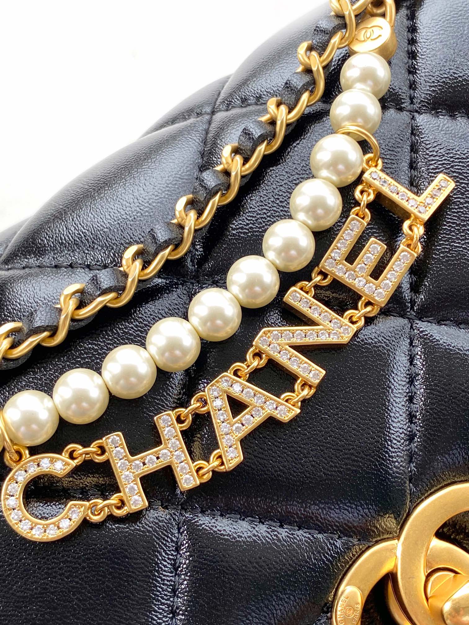 CC MINI 20 FLAP BAG IN BLACK LAMBSKIN GOLD HARDWARE mysite