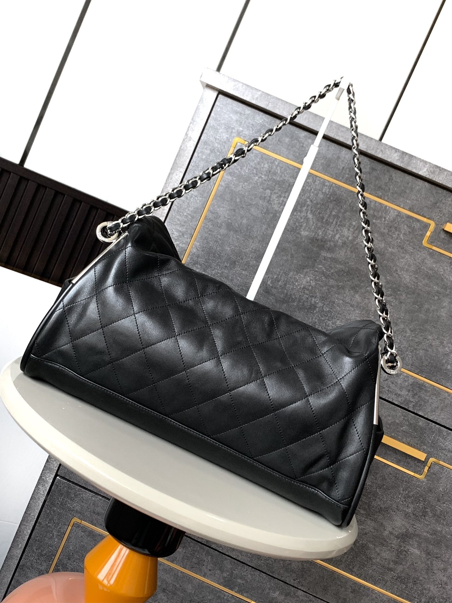 CC Vintage Hobo Bag 40cm Black Lambskin Silver Hardware mysite