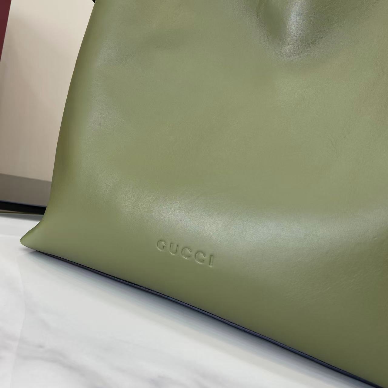 Gucci 25 Beatrix Handbag Green Smooth Cowhide 292565 mysite