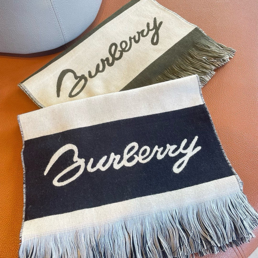 EKD LOGO SCARF 200 CM IN OLIVE GREEN MIX WHITE CASHMERE 396289 mysite