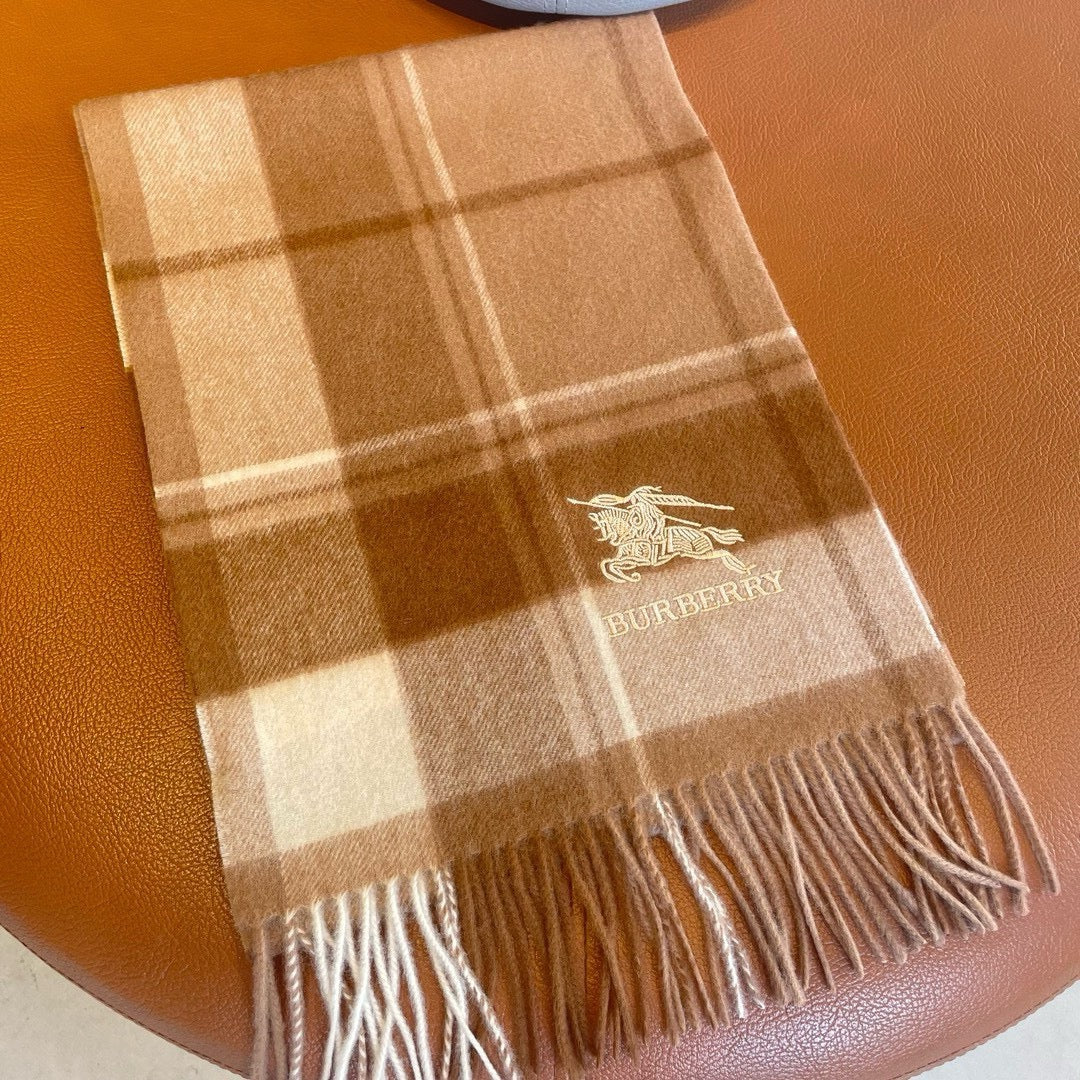 SCARF 180 CM IN BRONZE BROWN MIX BLACK WOOL 408568 mysite