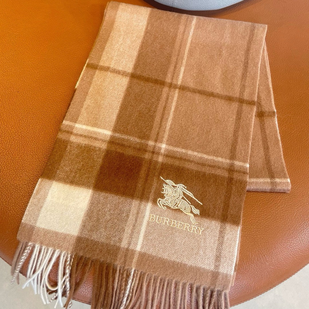SCARF 180 CM IN BRONZE BROWN MIX BLACK WOOL 408568 mysite