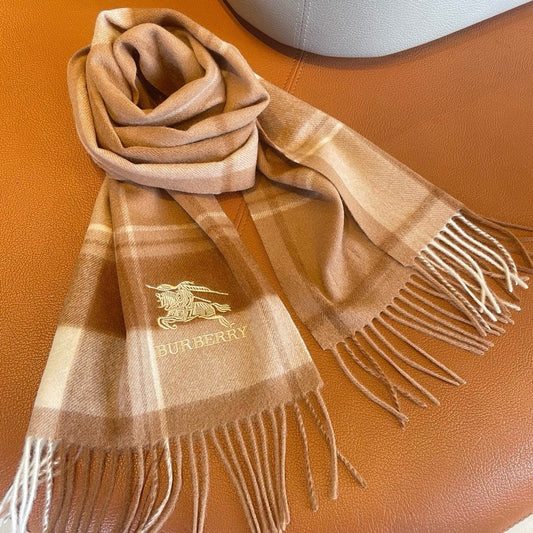 SCARF 180 CM IN BRONZE BROWN MIX BLACK WOOL 408568 mysite